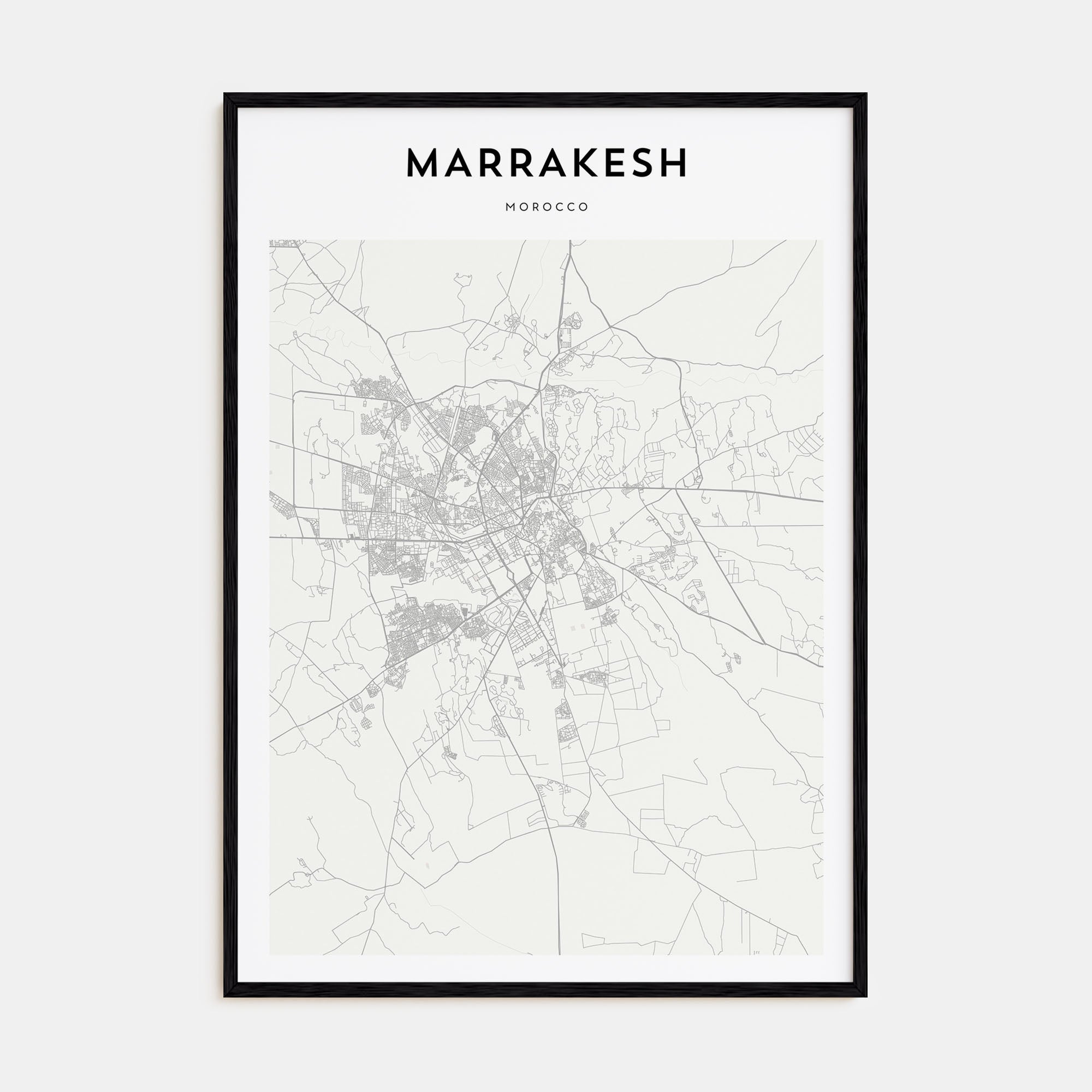 Marrakesh Map Portrait Poster