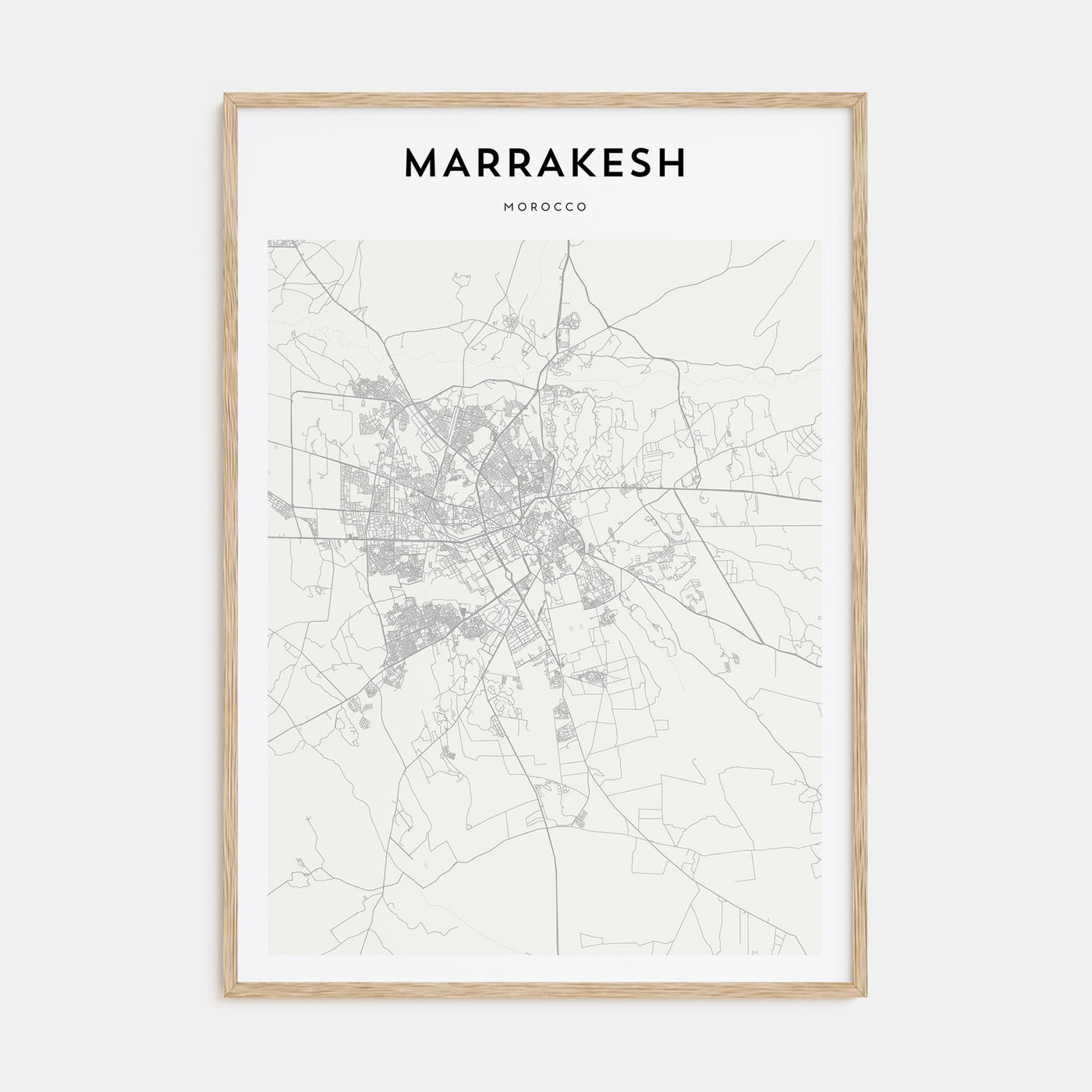 Marrakesh Map Portrait Poster