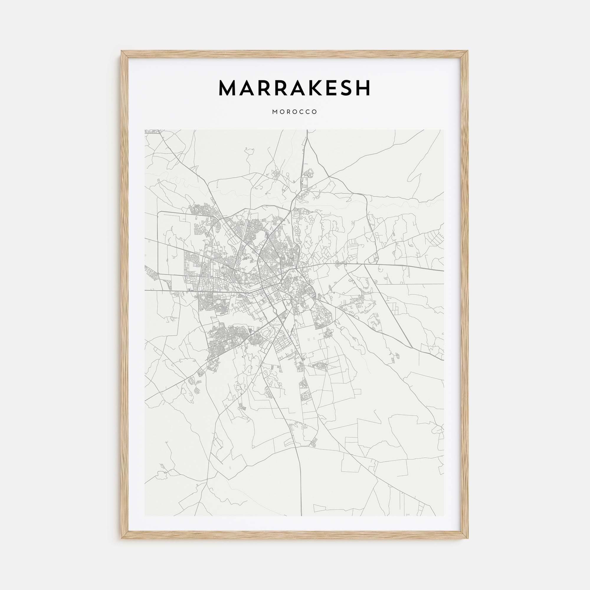 Marrakesh Map Portrait Poster