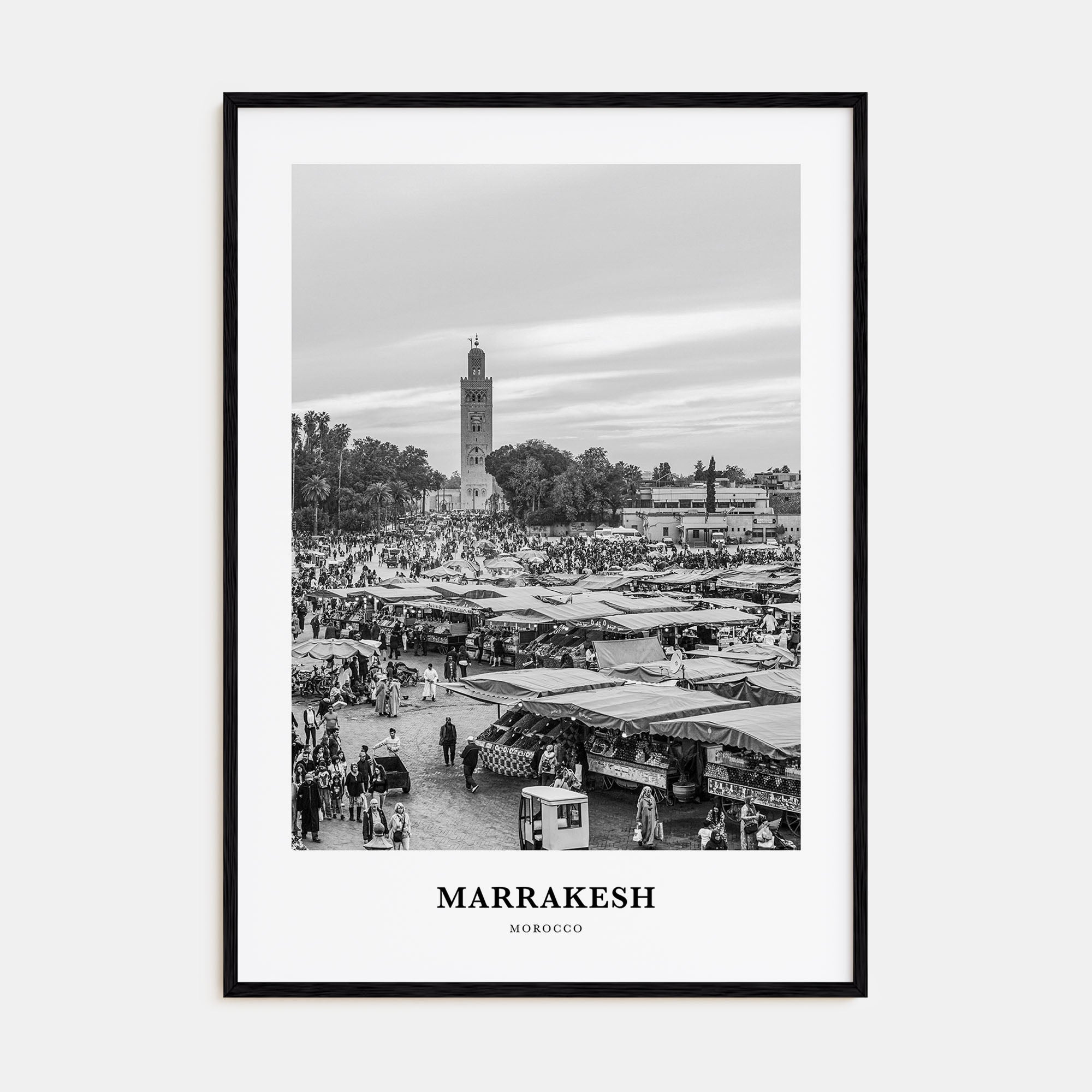 Marrakesh Portrait B&W Poster