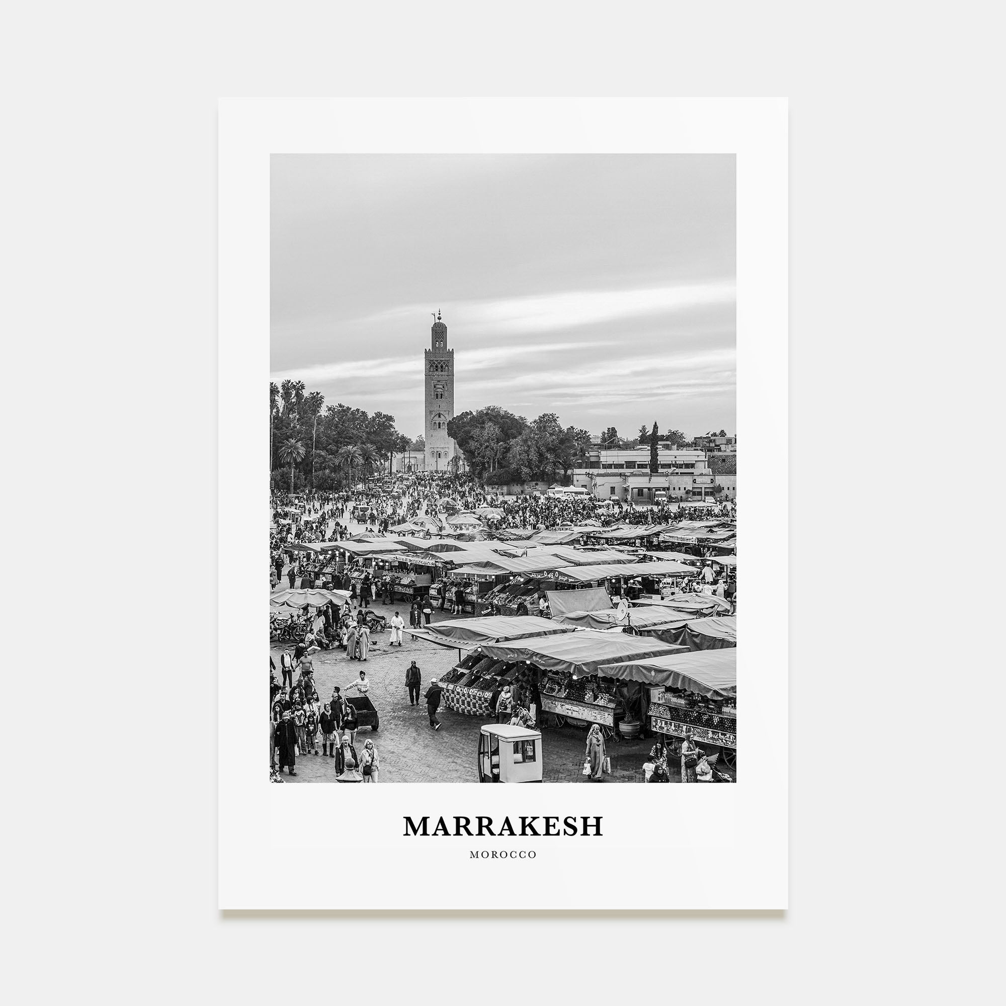 Marrakesh Portrait B&W Poster