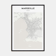 Marseille Map Portrait Poster