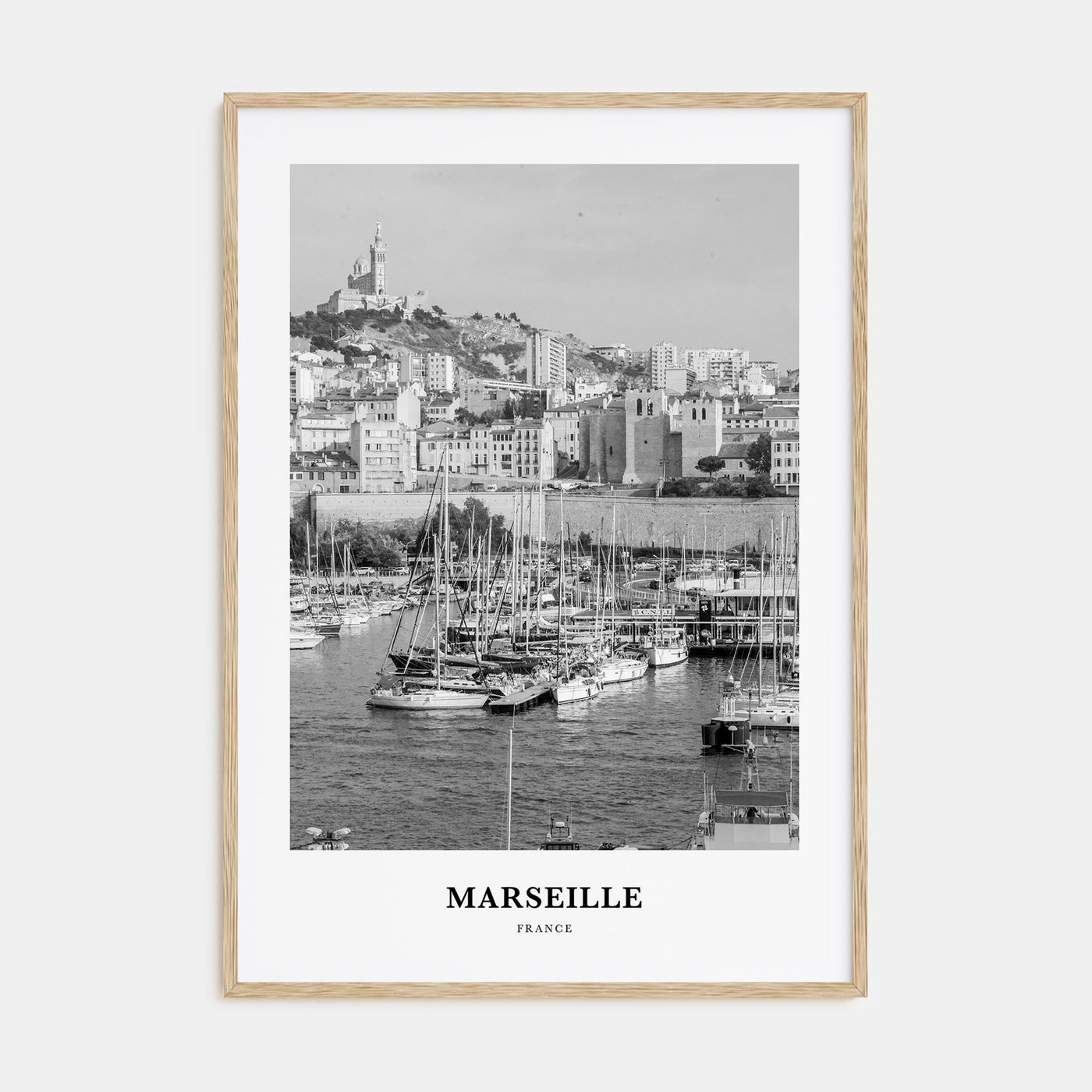 Marseille Portrait B&W Poster