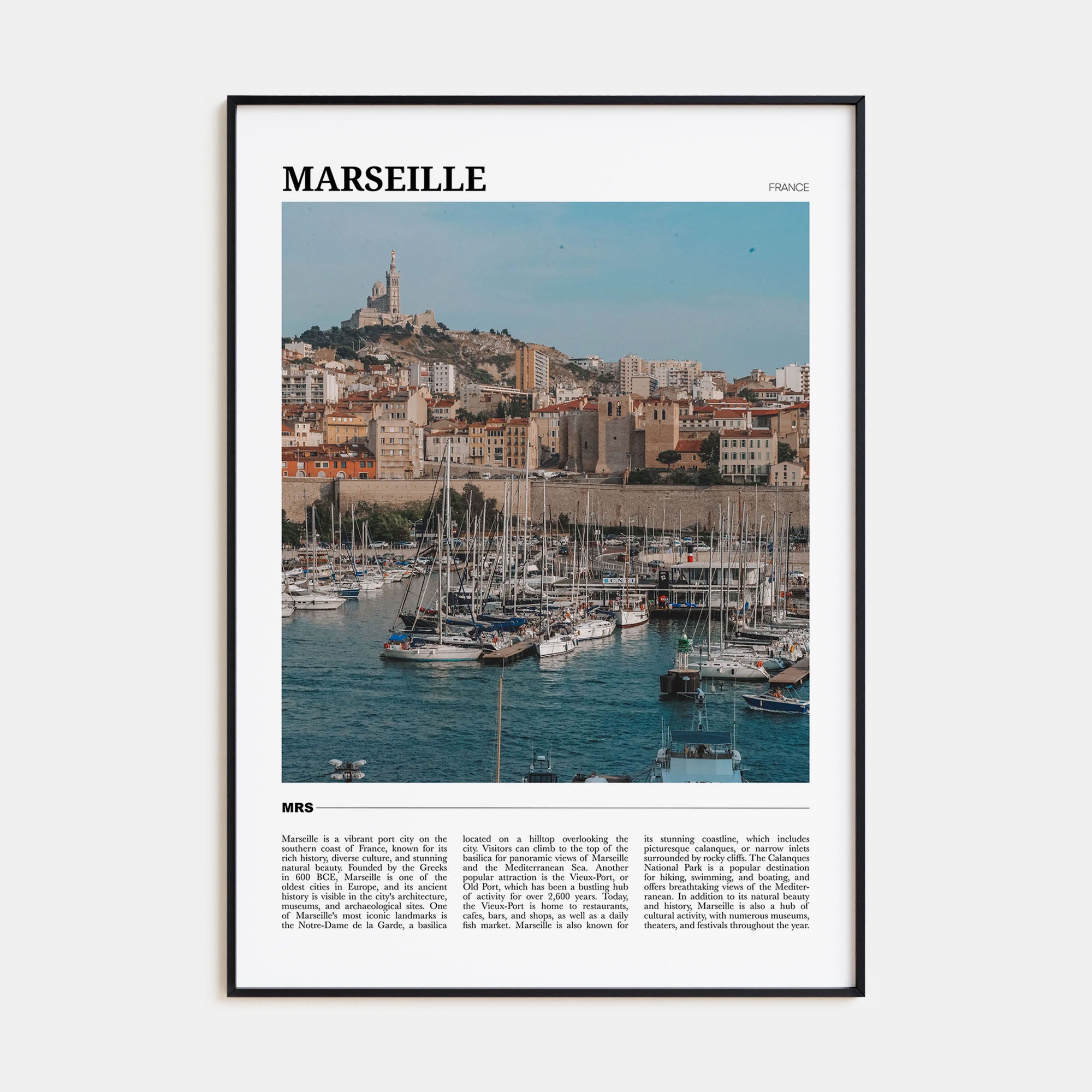 Marseille Travel Color Poster