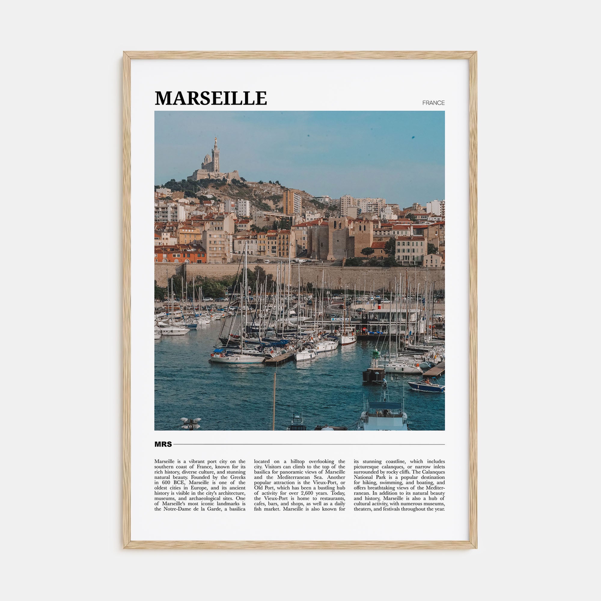 Marseille Travel Color Poster