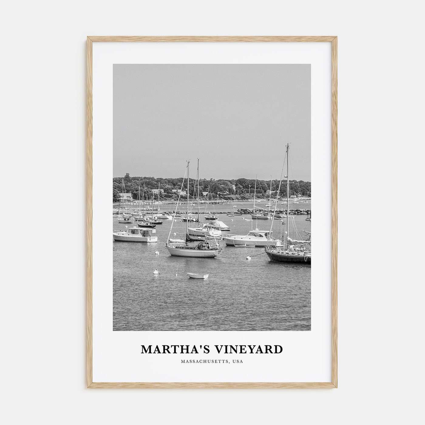 Martha's Vineyard Portrait B&W Poster