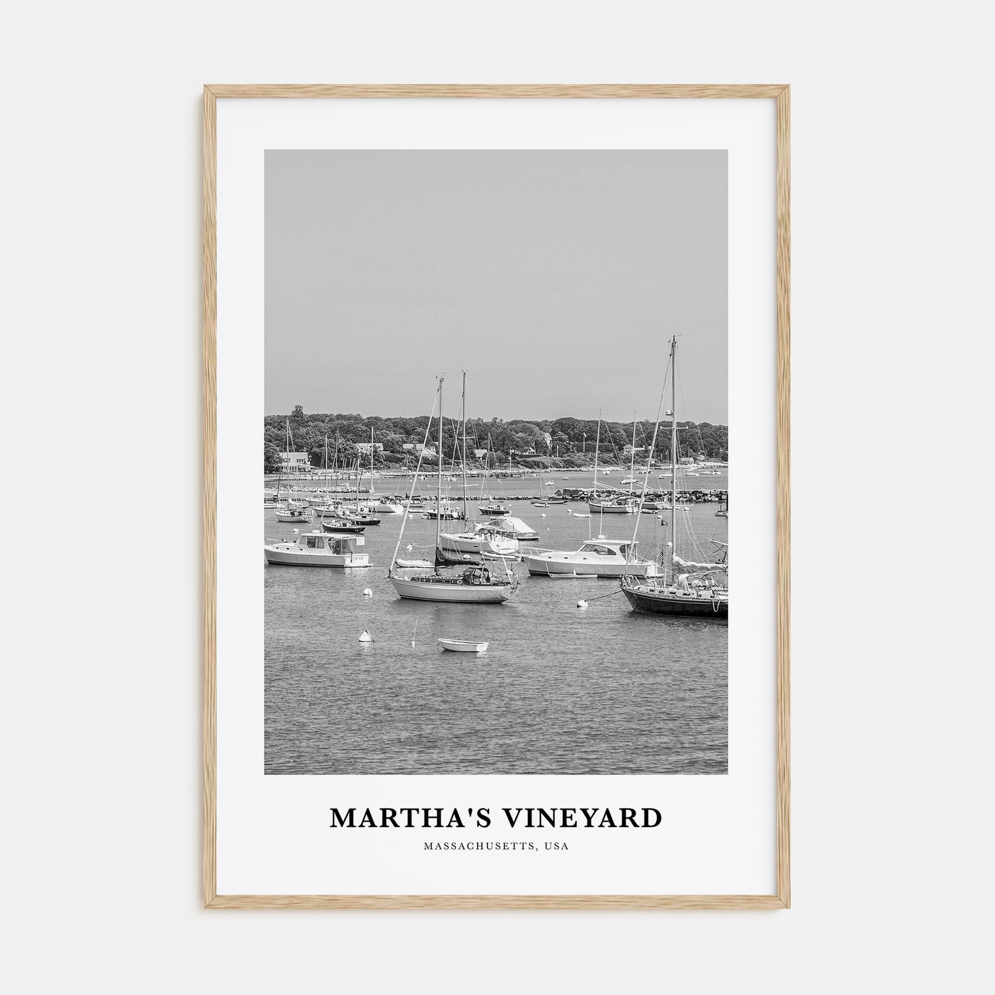 Martha's Vineyard Portrait B&W Poster