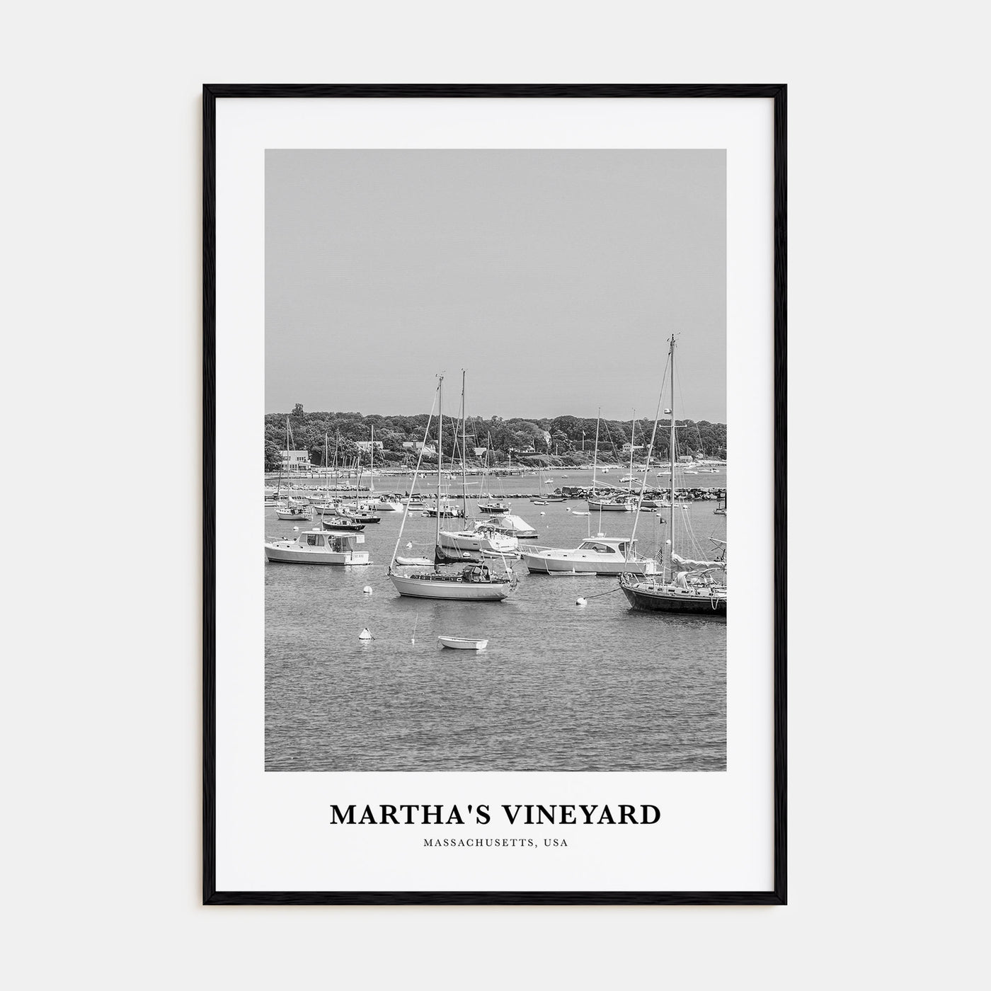 Martha's Vineyard Portrait B&W Poster