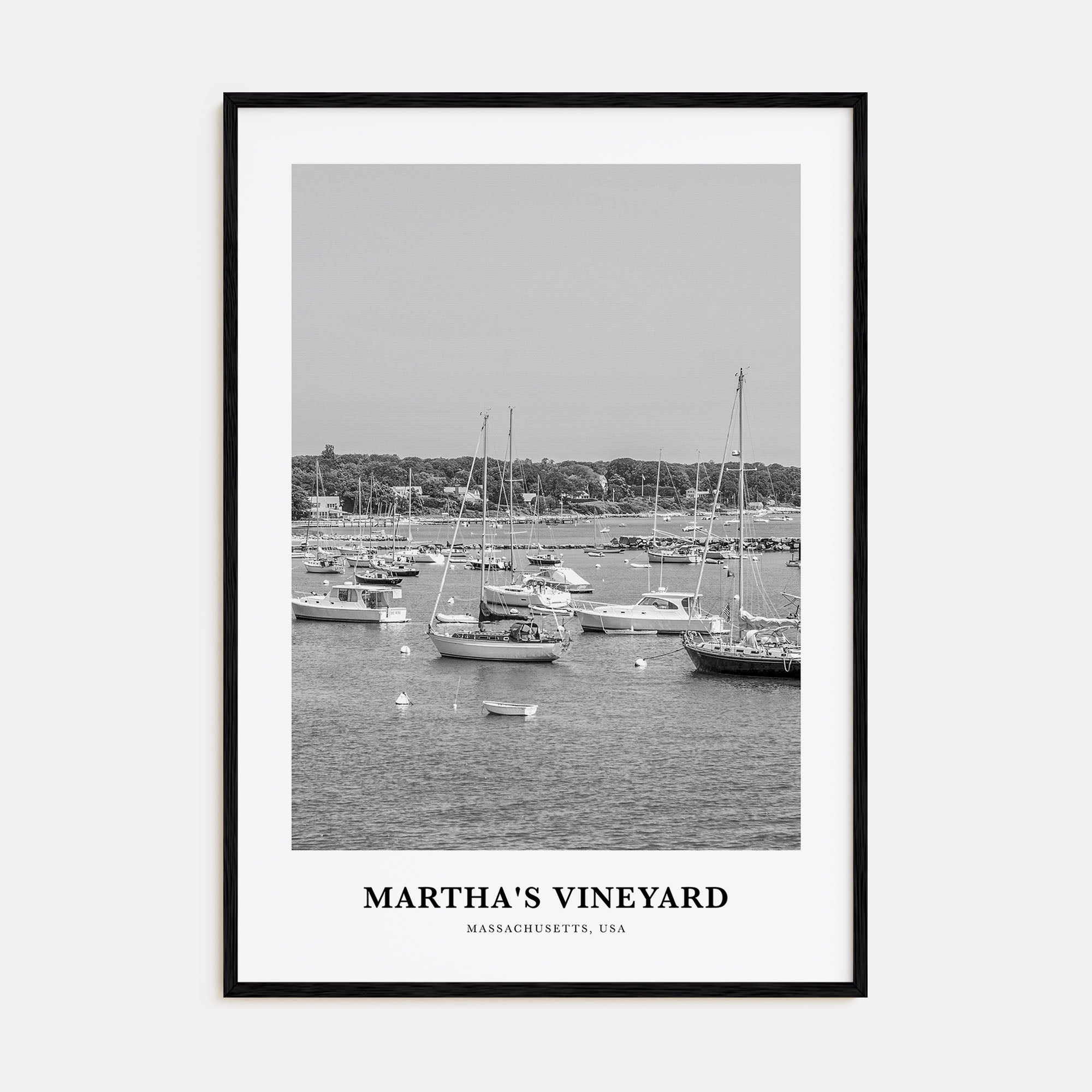 Martha's Vineyard Portrait B&W Poster