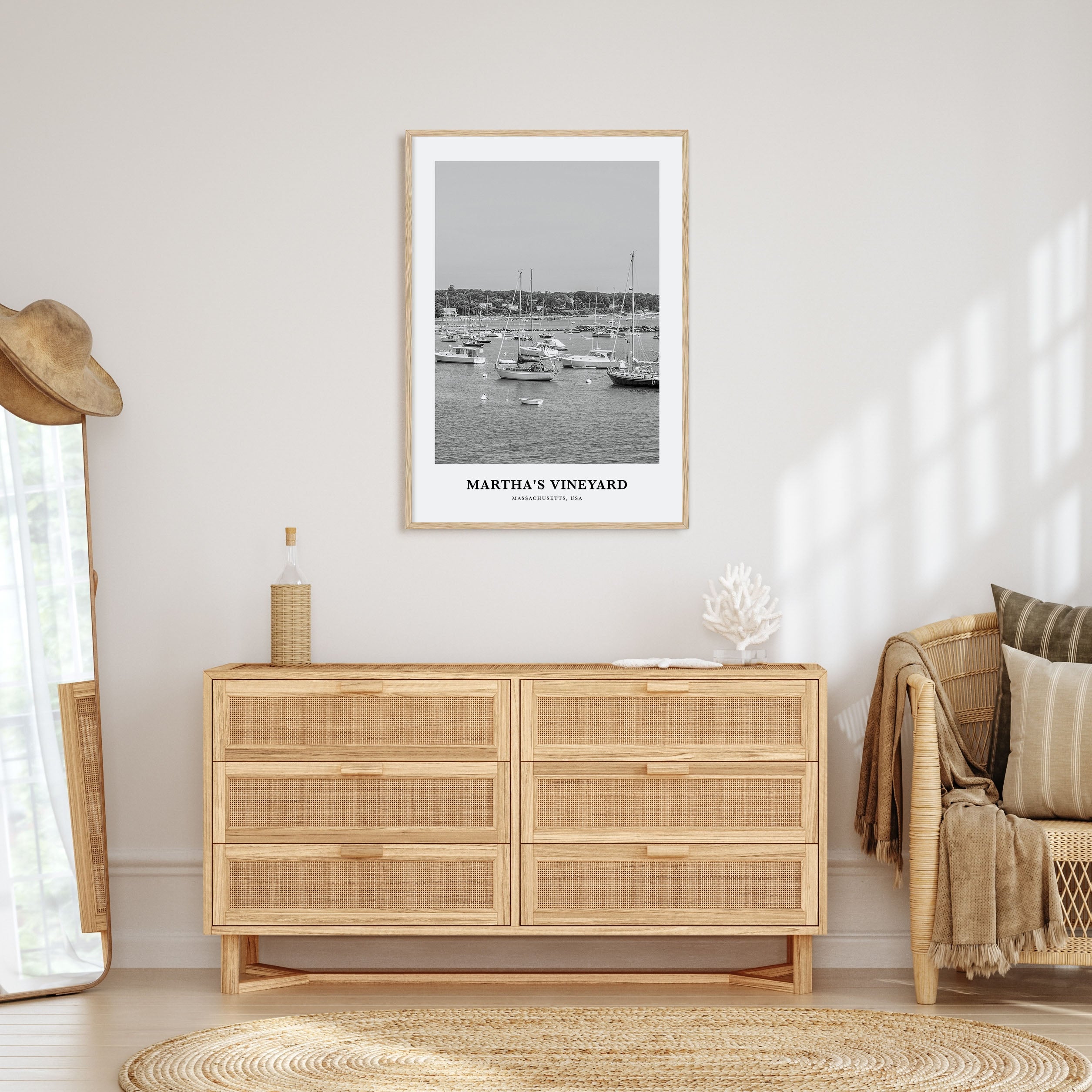 Martha's Vineyard Portrait B&W Poster