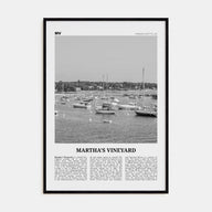 Martha's Vineyard Travel B&W Poster