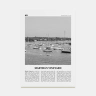 Martha's Vineyard Travel B&W Poster