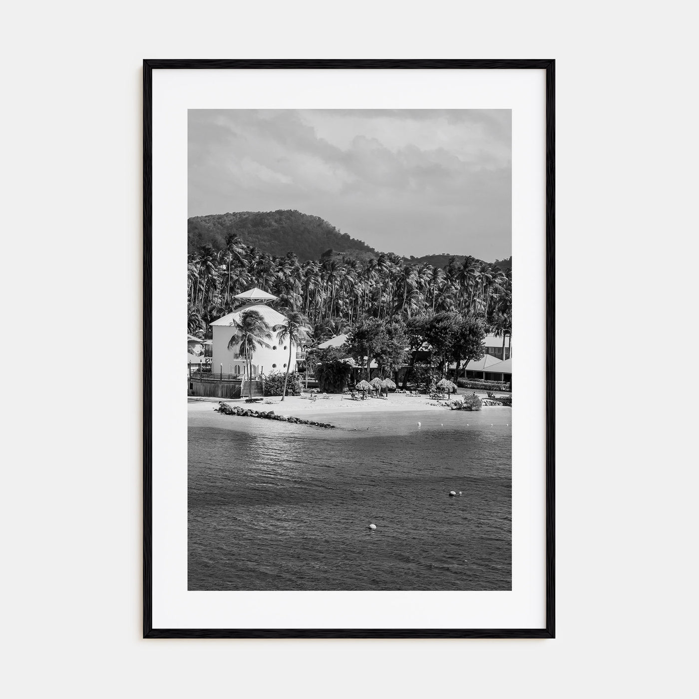Martinique Photo B&W Poster