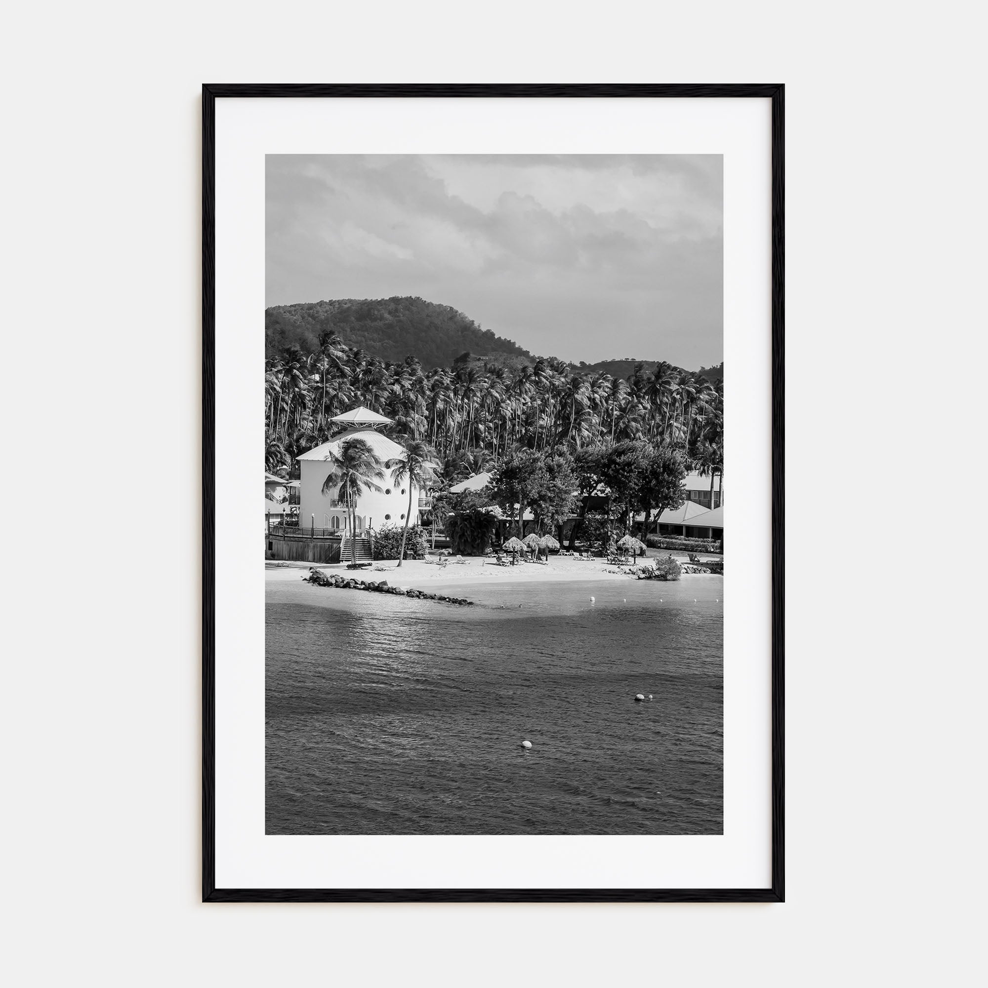 Martinique Photo B&W Poster