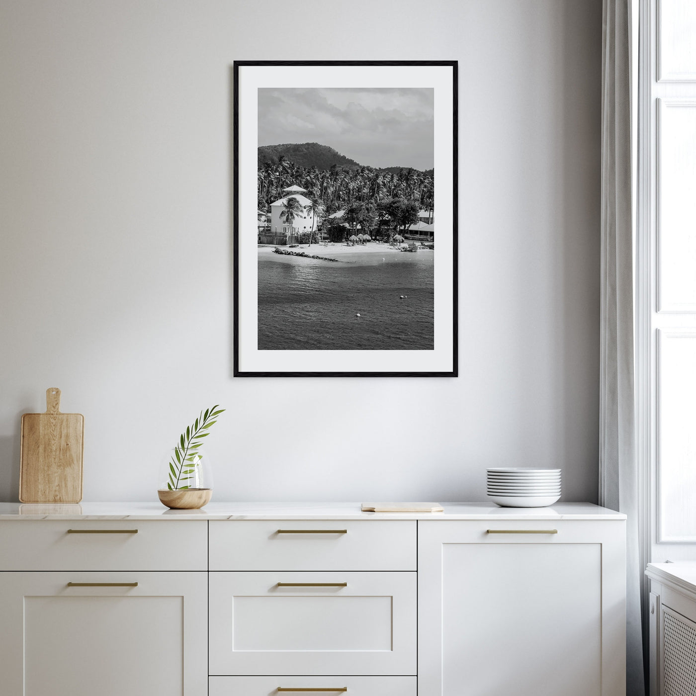 Martinique Photo B&W Poster