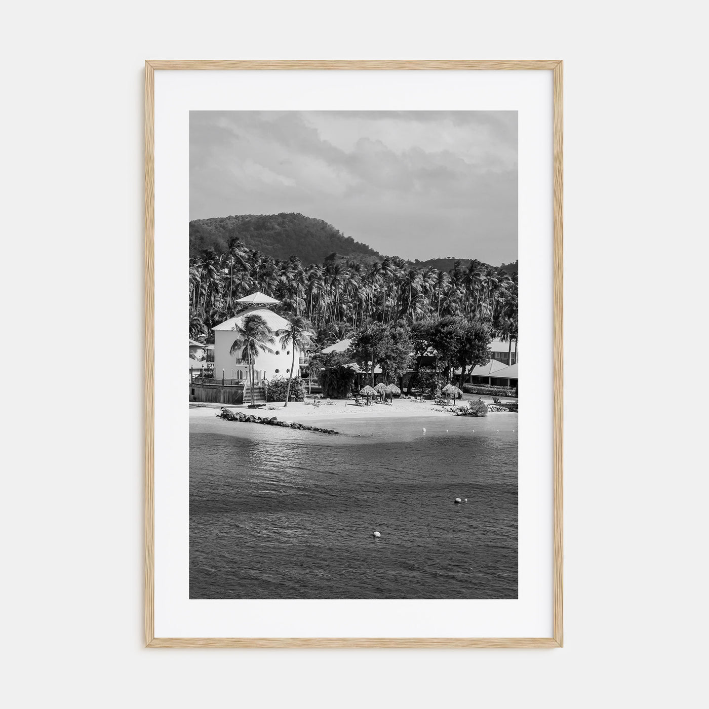 Martinique Photo B&W Poster