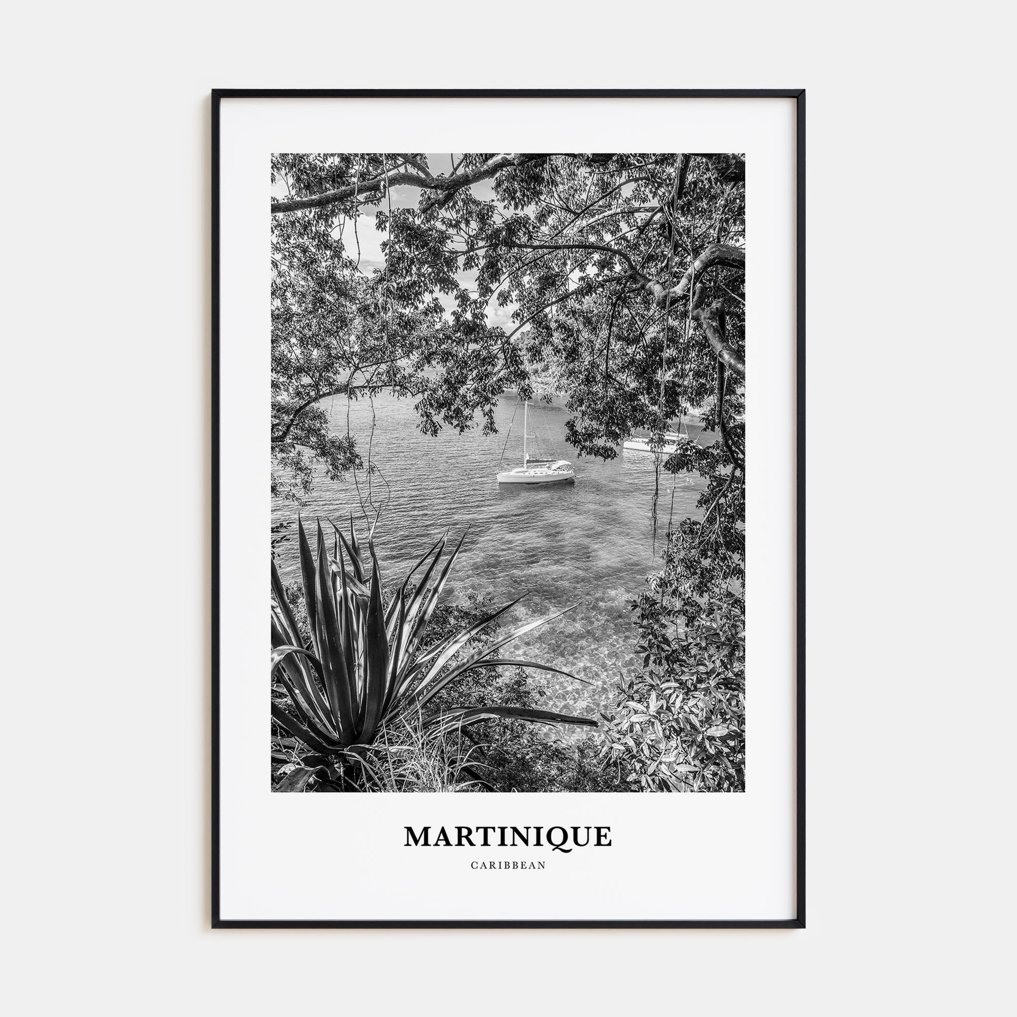 Martinique Portrait B&W Poster