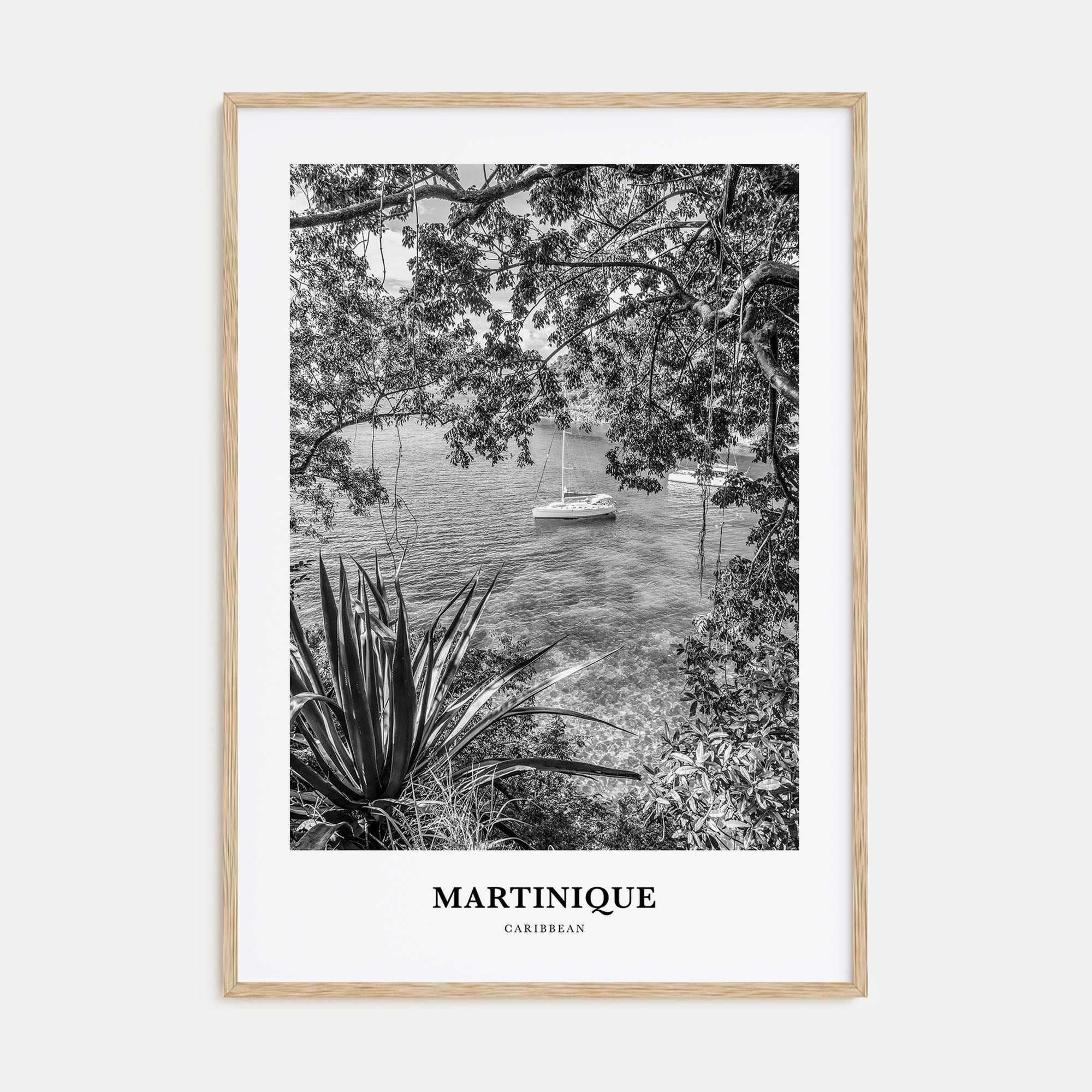 Martinique Portrait B&W Poster