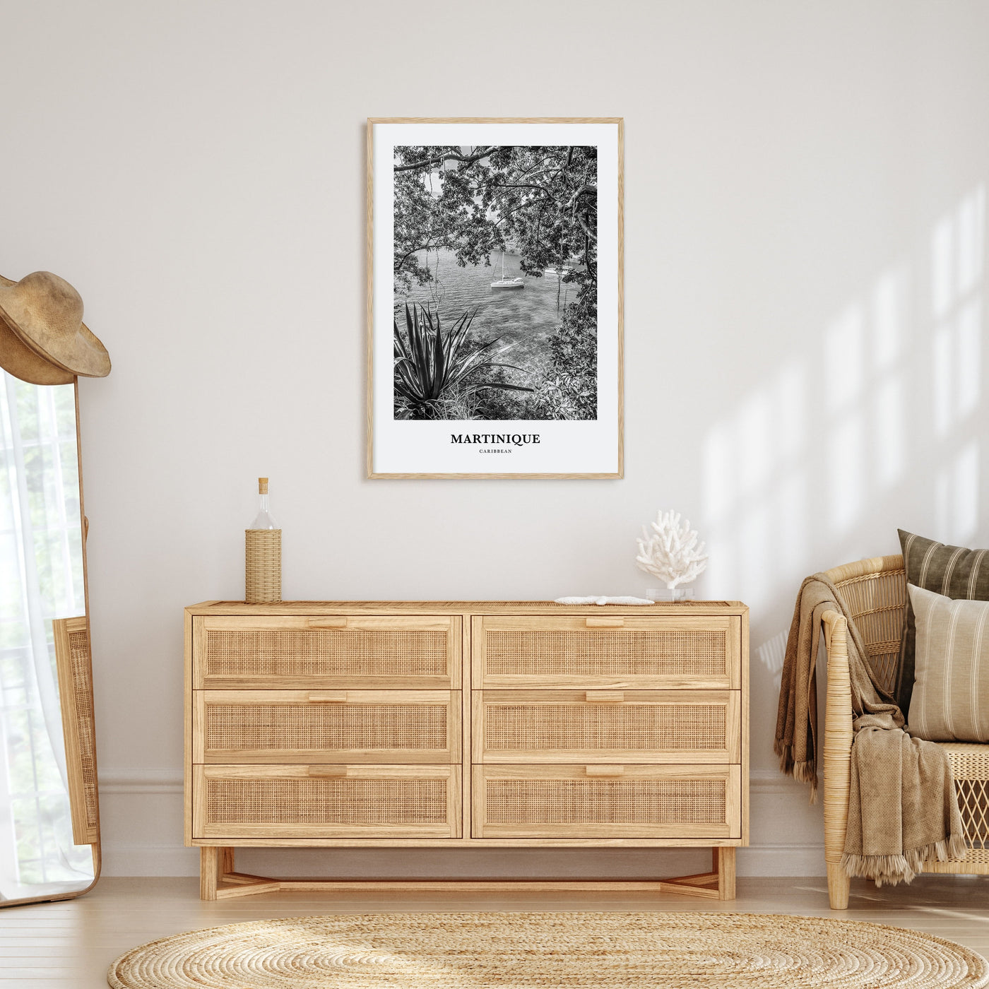 Martinique Portrait B&W Poster