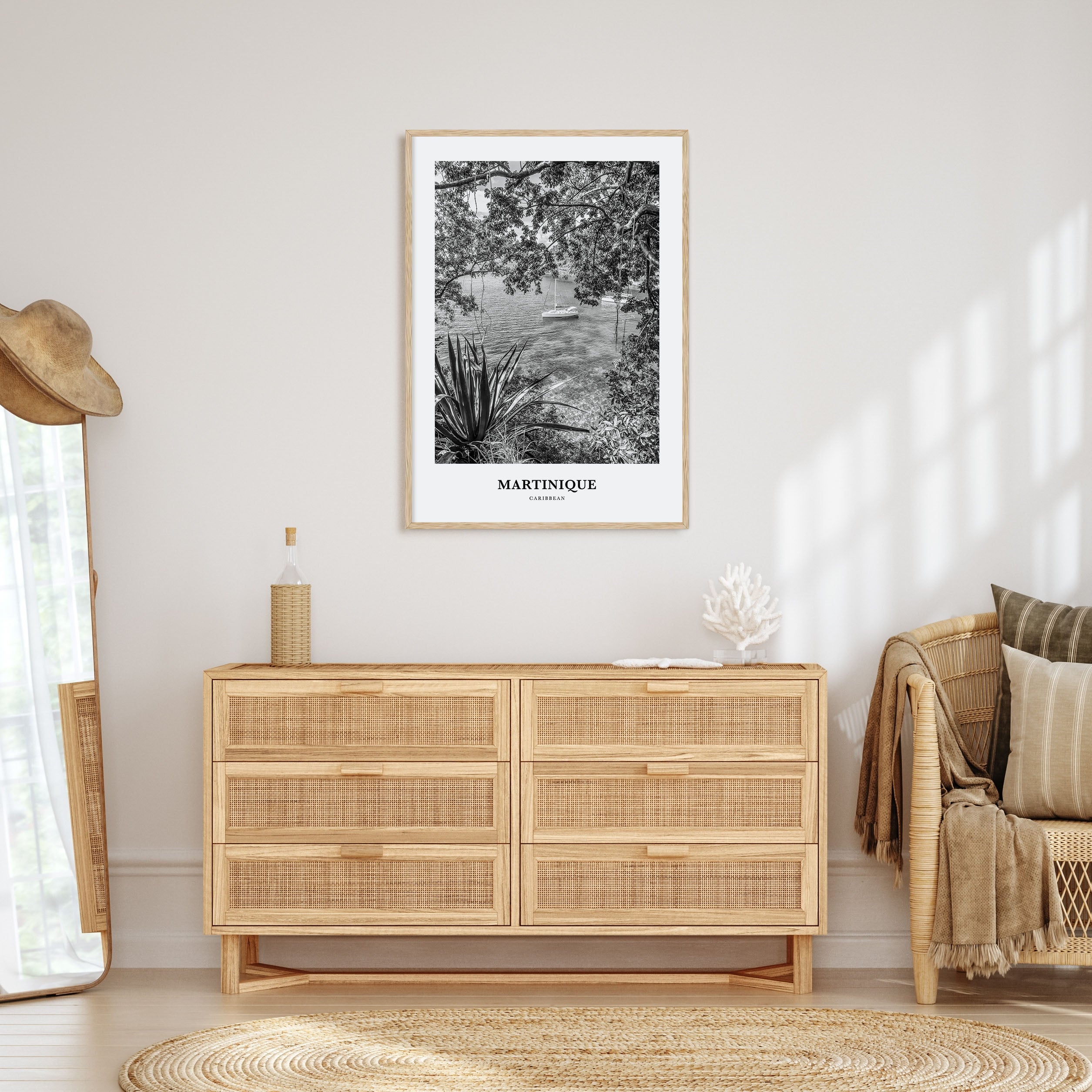 Martinique Portrait B&W Poster