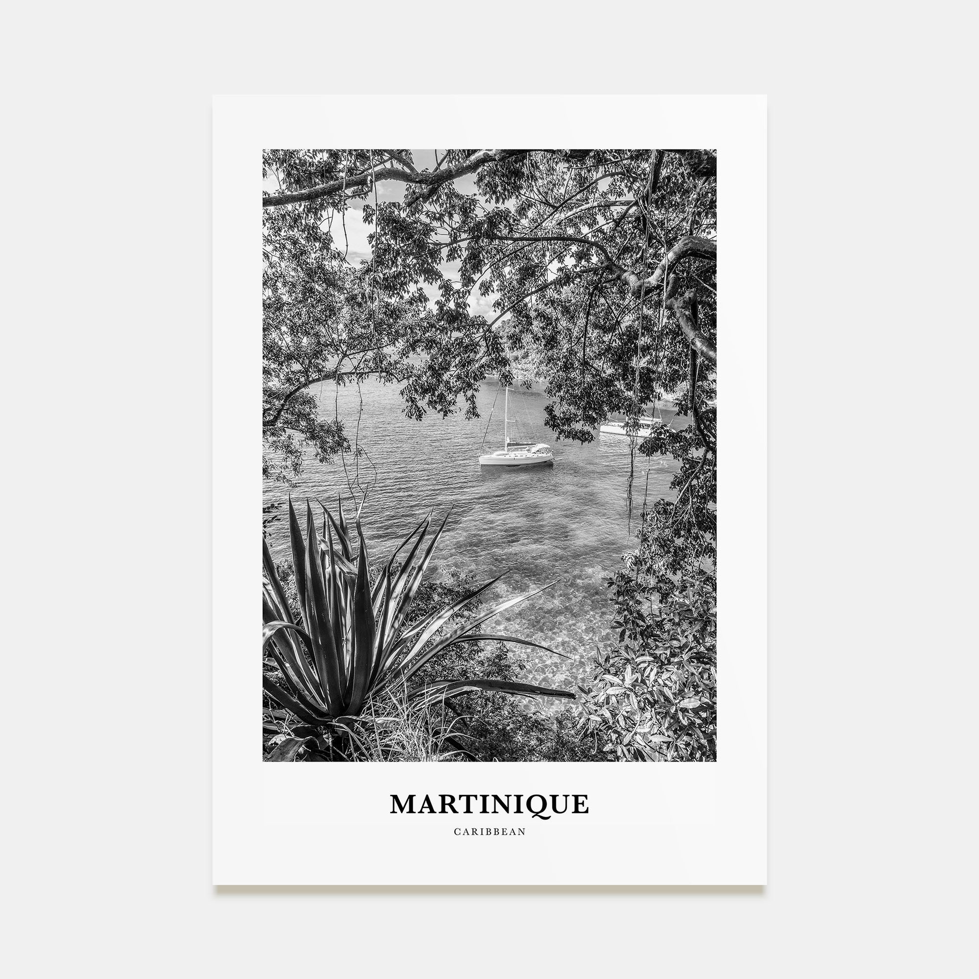 Martinique Portrait B&W Poster