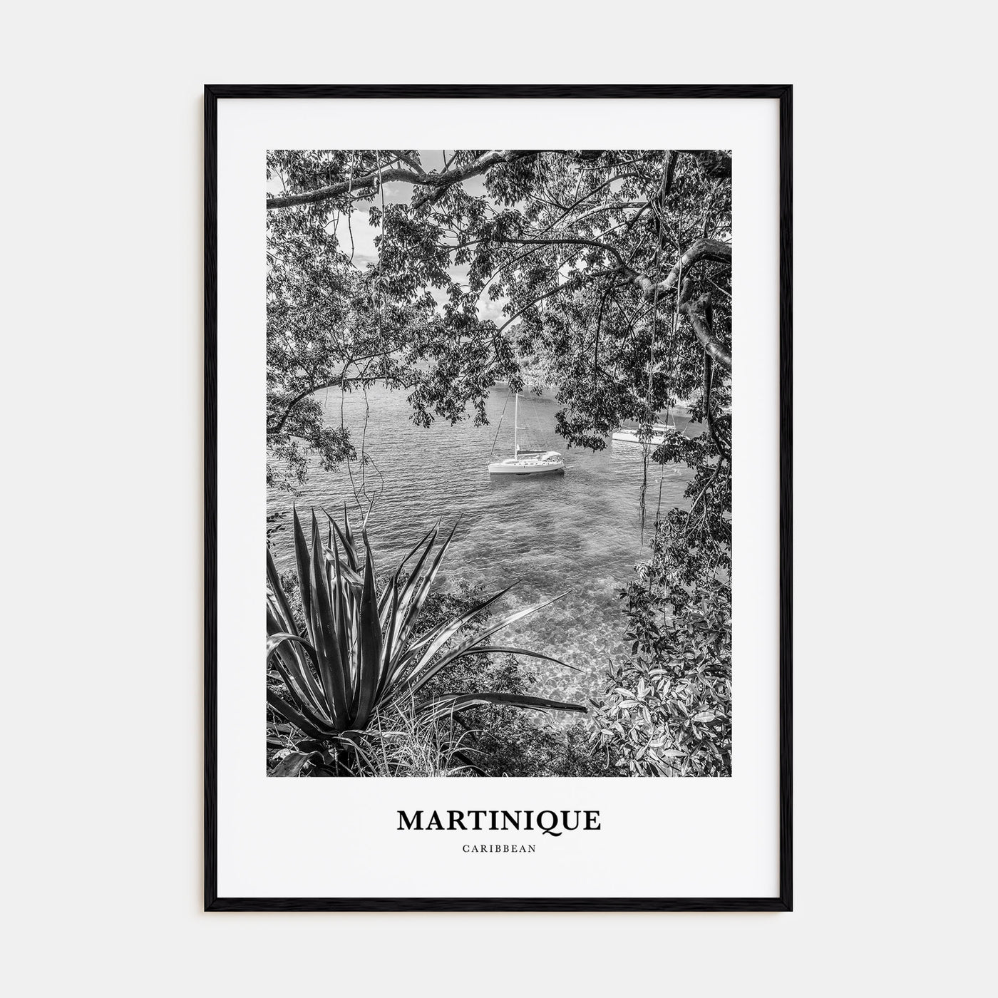 Martinique Portrait B&W Poster