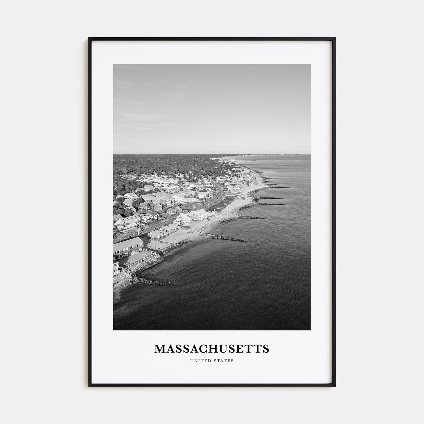 Massachusetts Portrait B&W No 1 Poster