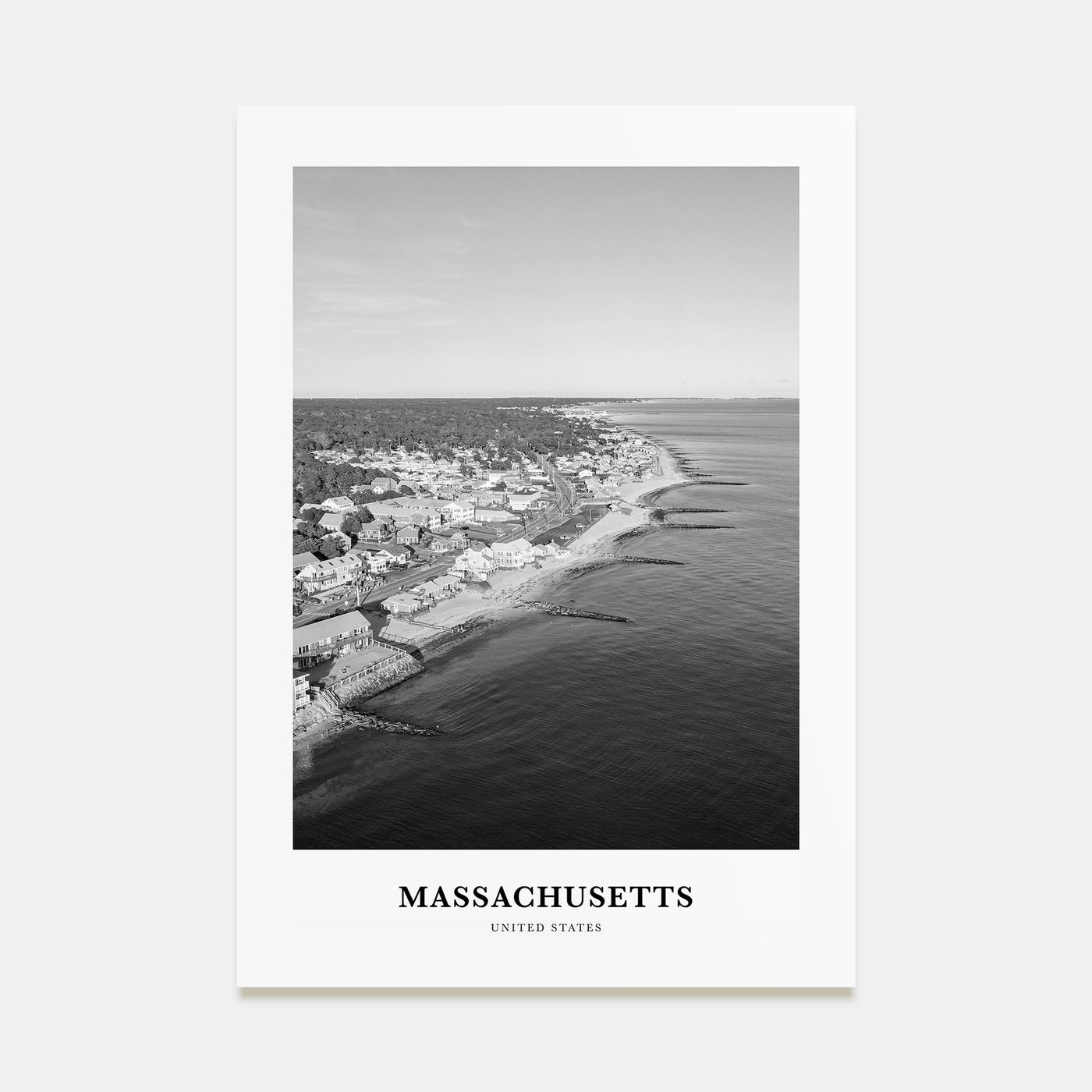 Massachusetts Portrait B&W No 1 Poster
