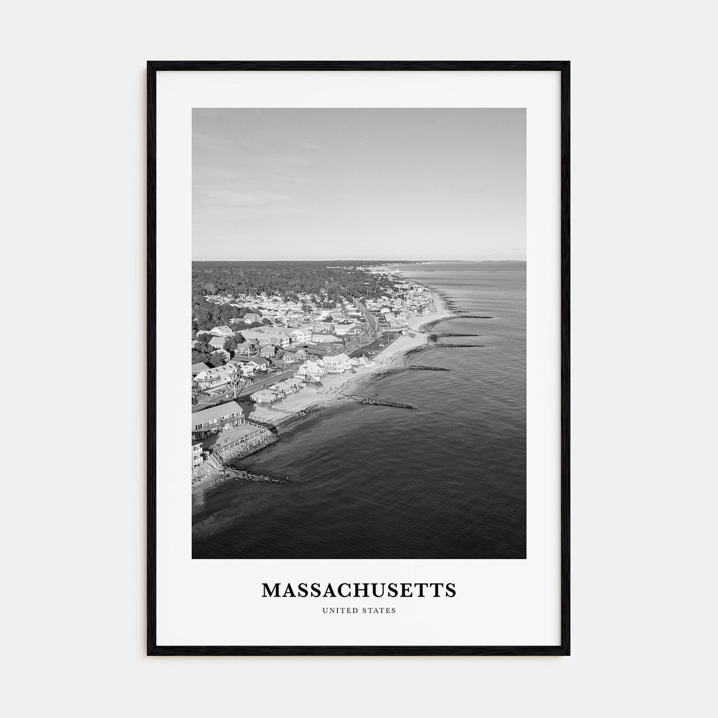 Massachusetts Portrait B&W No 1 Poster