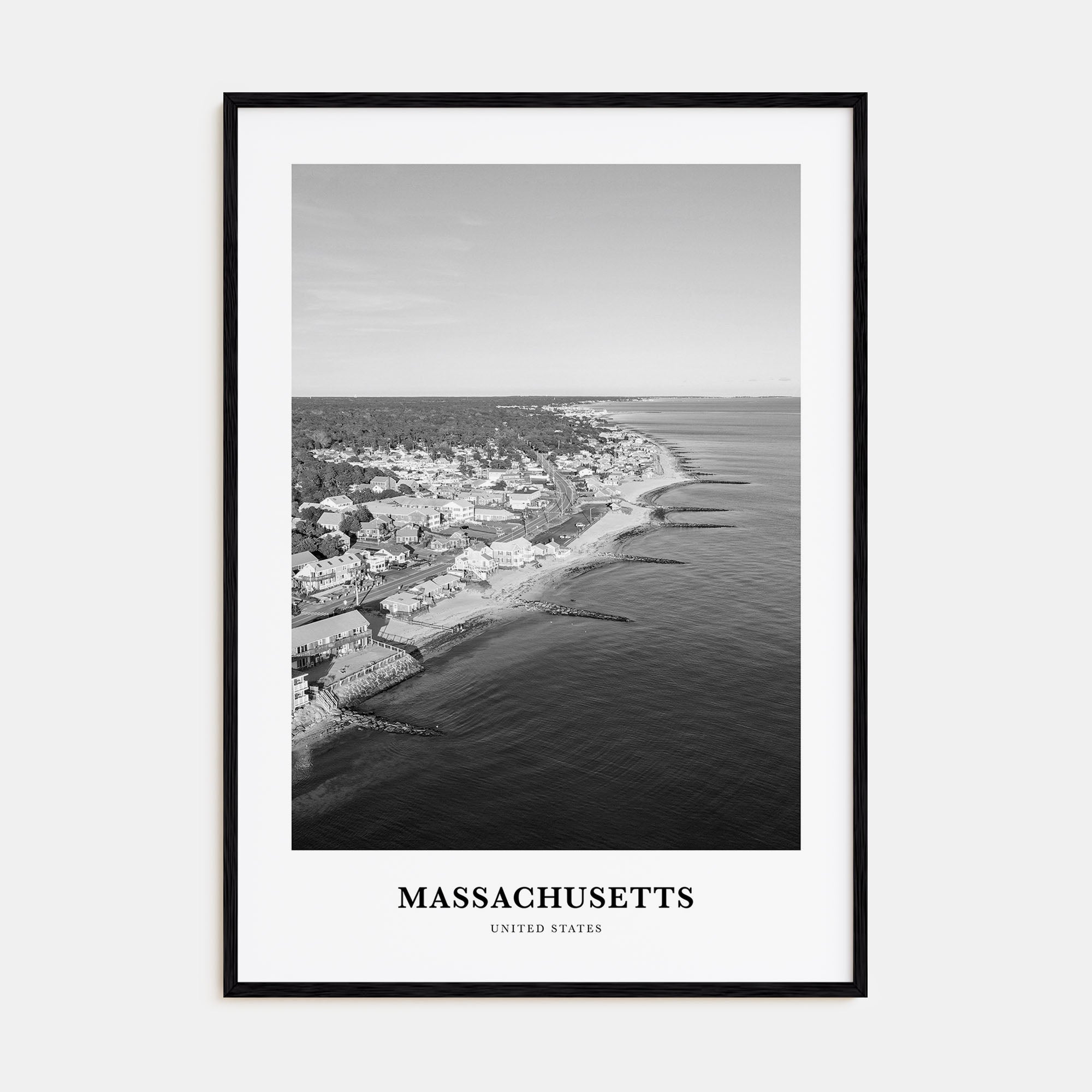 Massachusetts Portrait B&W No 1 Poster