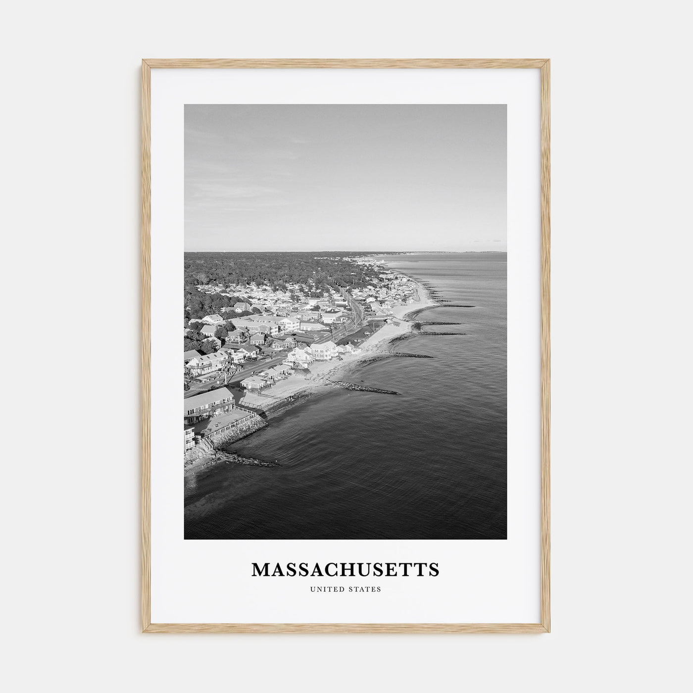 Massachusetts Portrait B&W No 1 Poster