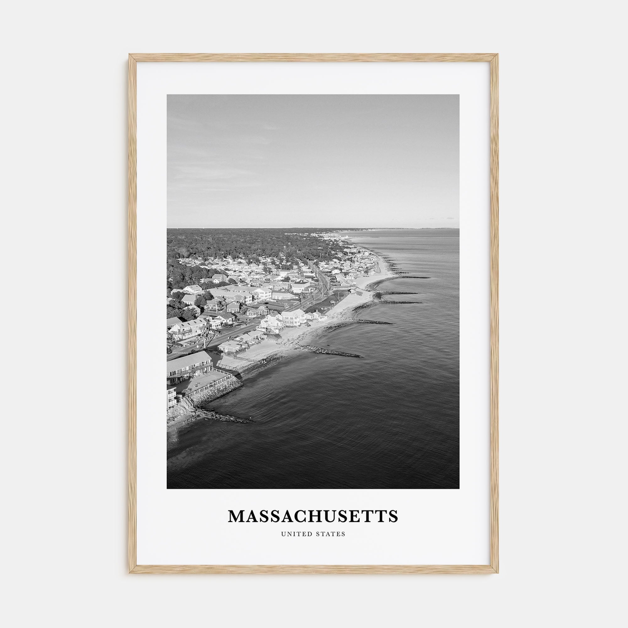 Massachusetts Portrait B&W No 1 Poster