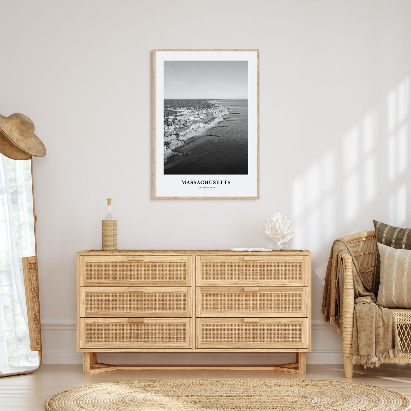 Massachusetts Portrait B&W No 1 Poster