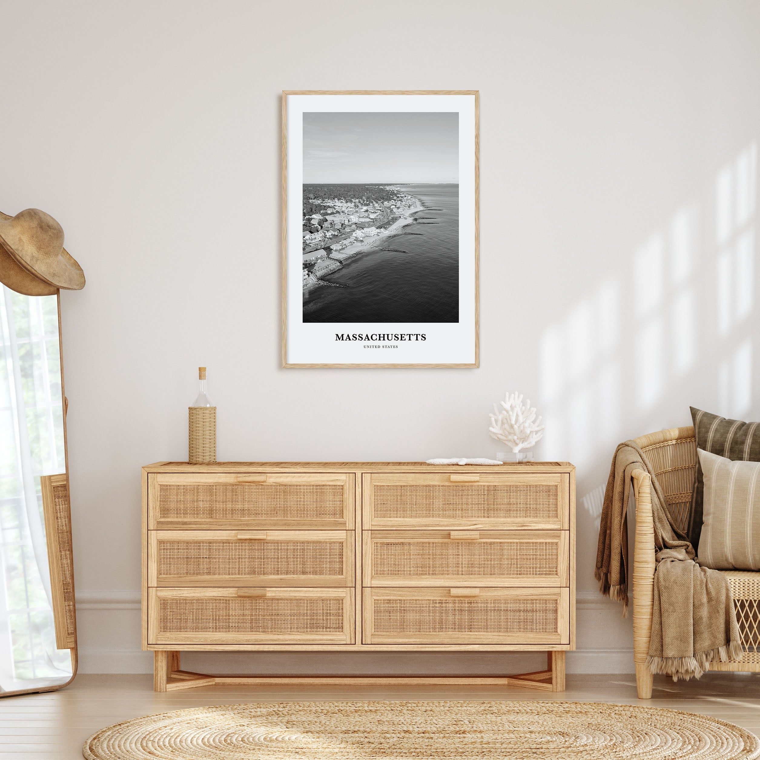 Massachusetts Portrait B&W No 1 Poster