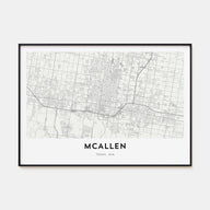 McAllen Map Landscape Poster