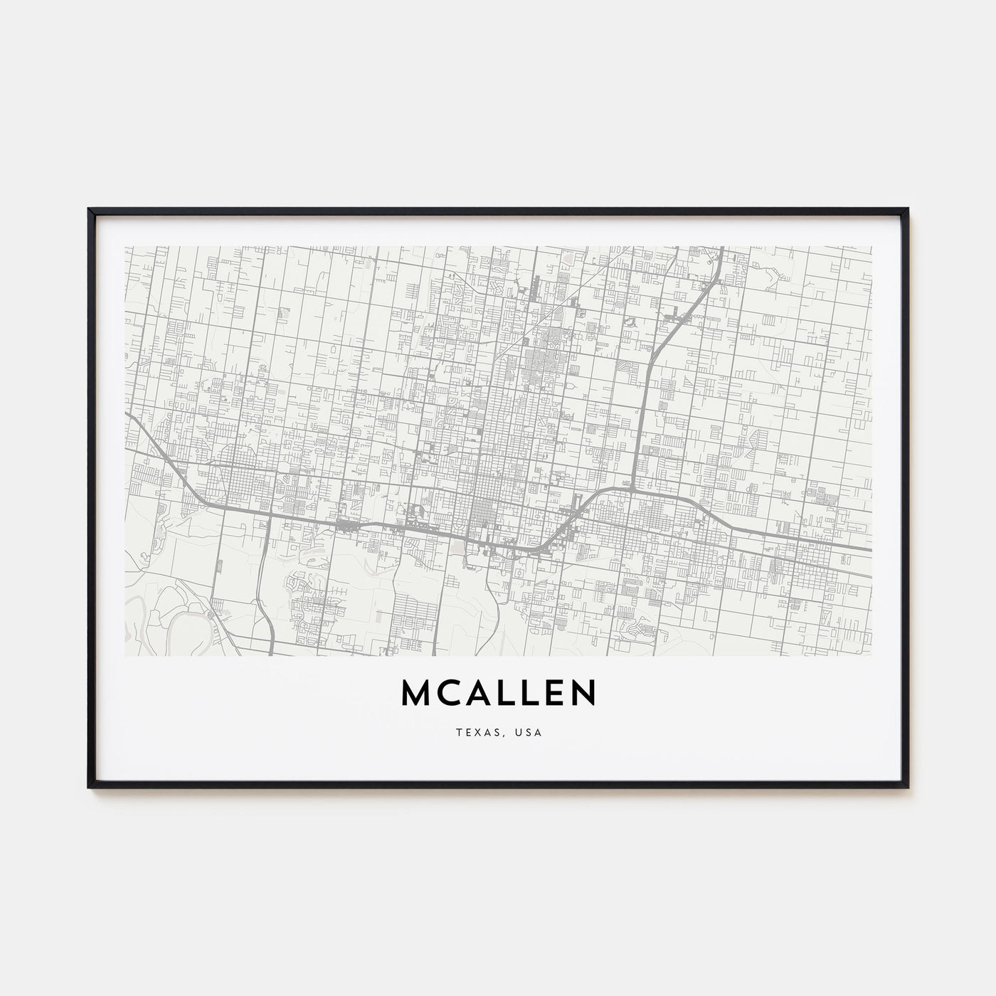 McAllen Map Landscape Poster