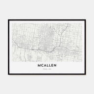McAllen Map Landscape Poster