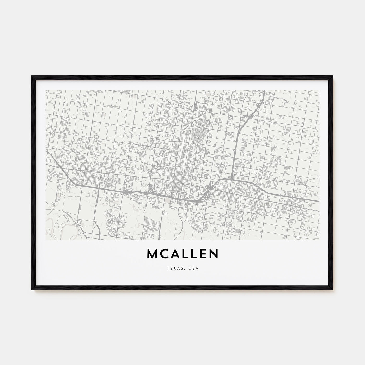 McAllen Map Landscape Poster