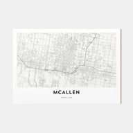 McAllen Map Landscape Poster