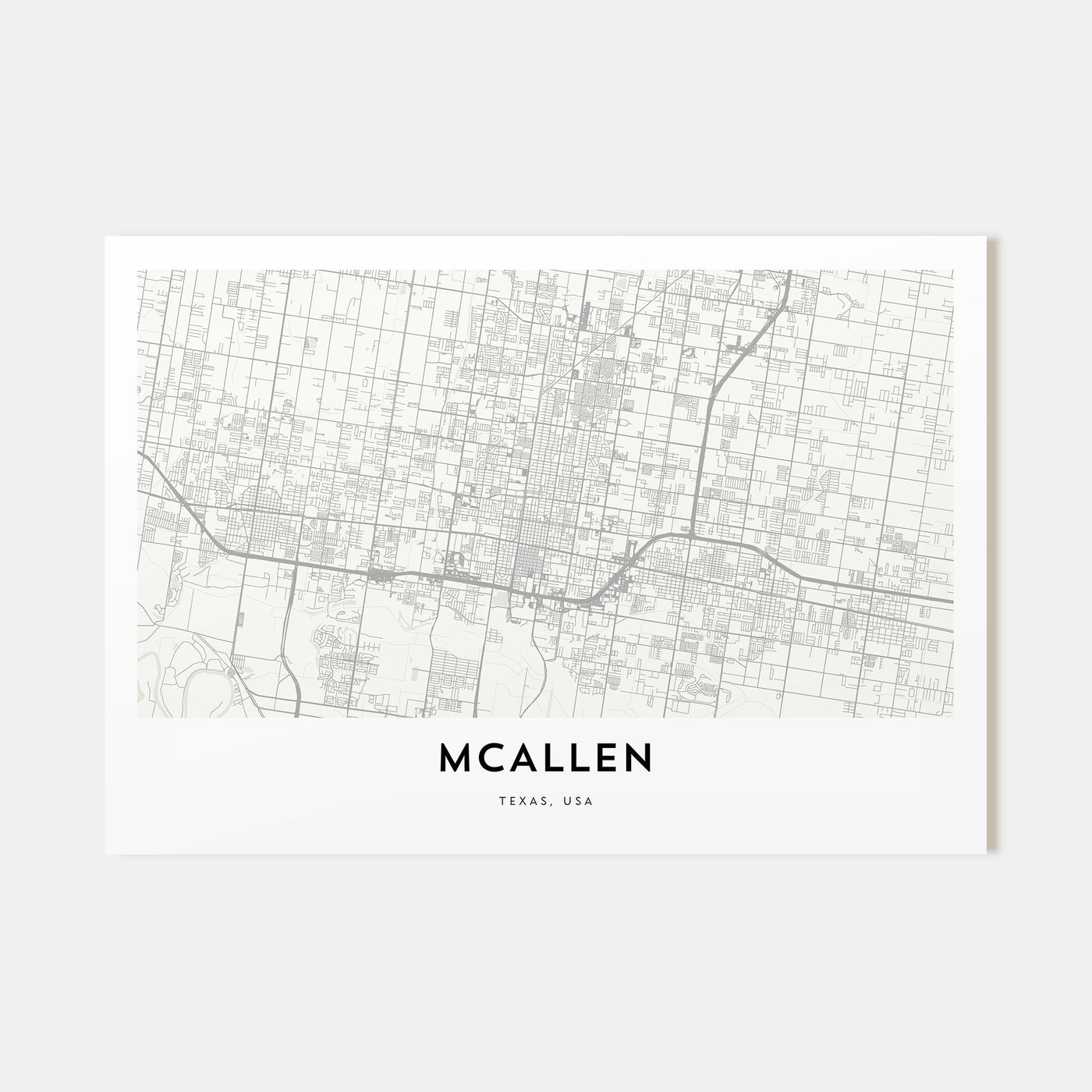 McAllen Map Landscape Poster