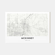 McKinney Map Landscape Poster
