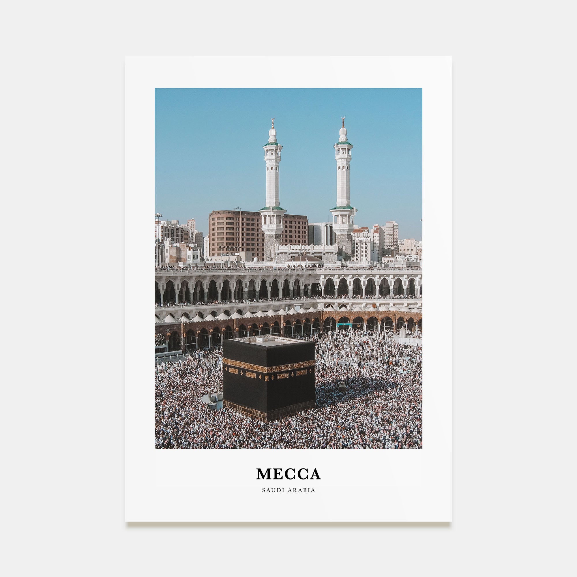 Mecca Portrait Color Poster