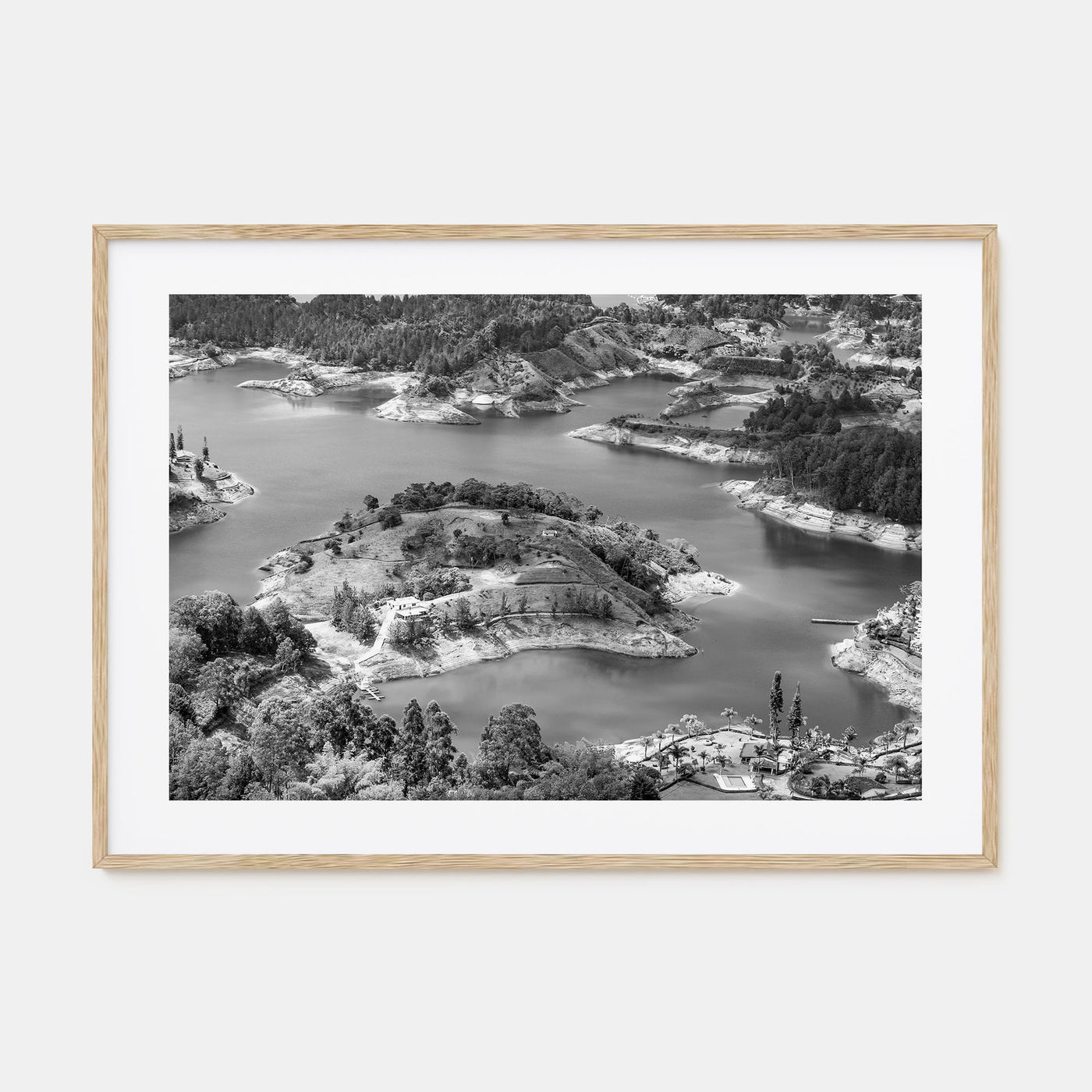 Medellín Landscape B&W Poster