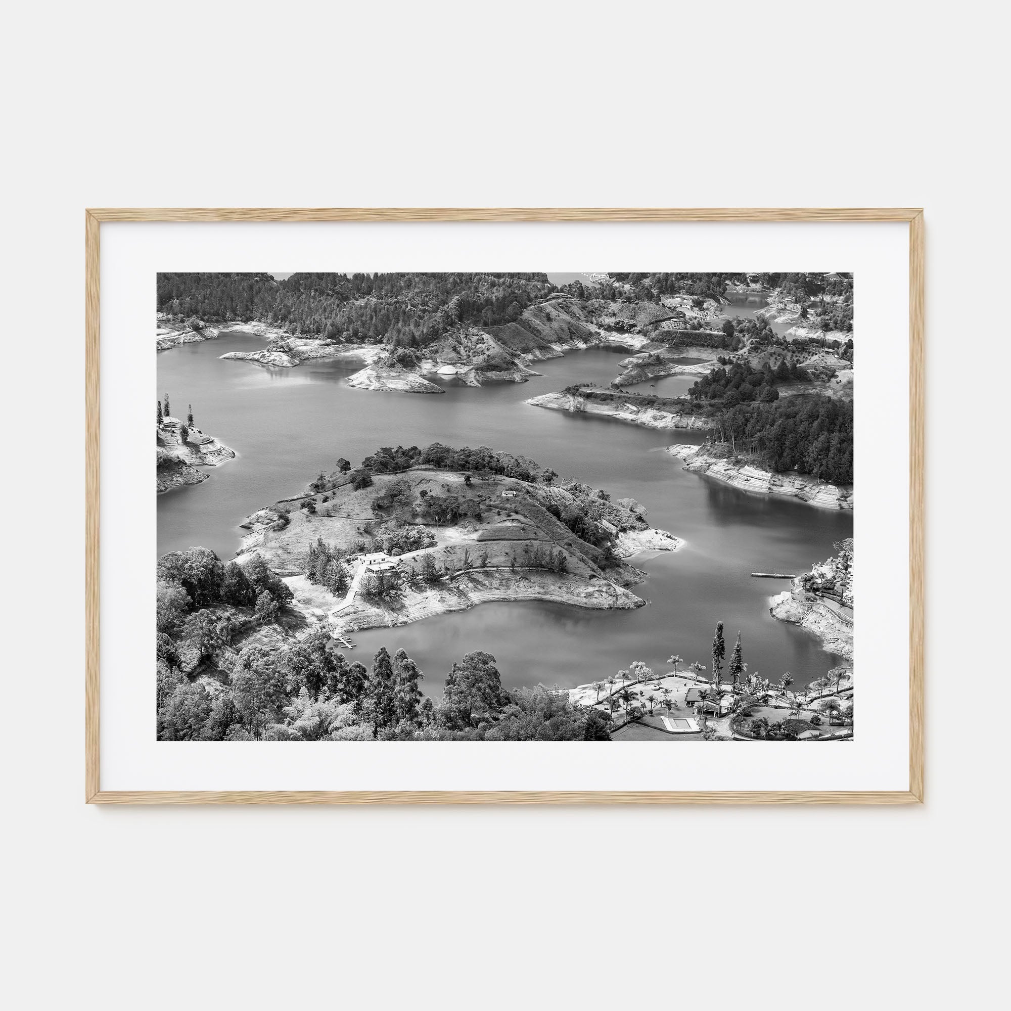 Medellín Landscape B&W Poster