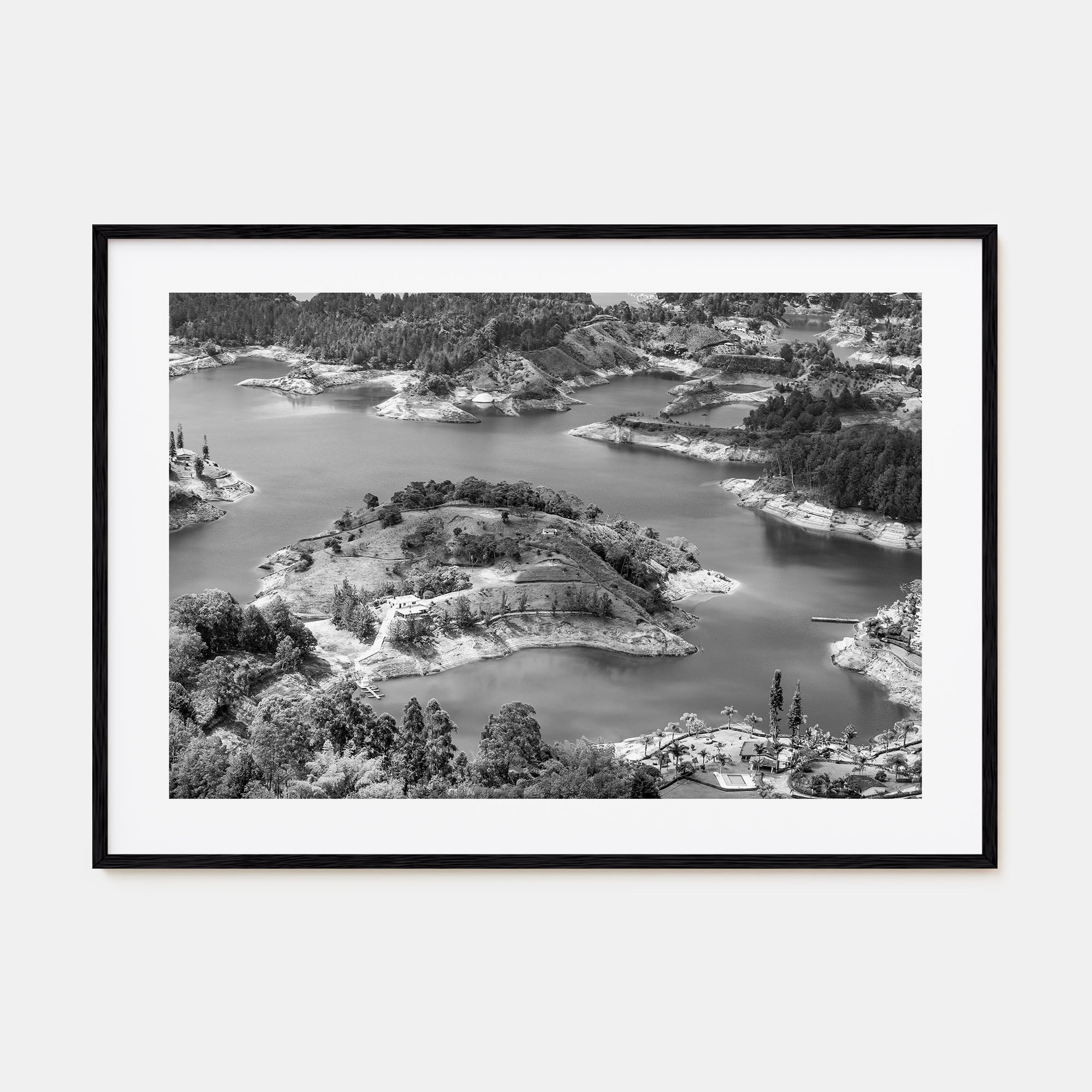 Medellín Landscape B&W Poster