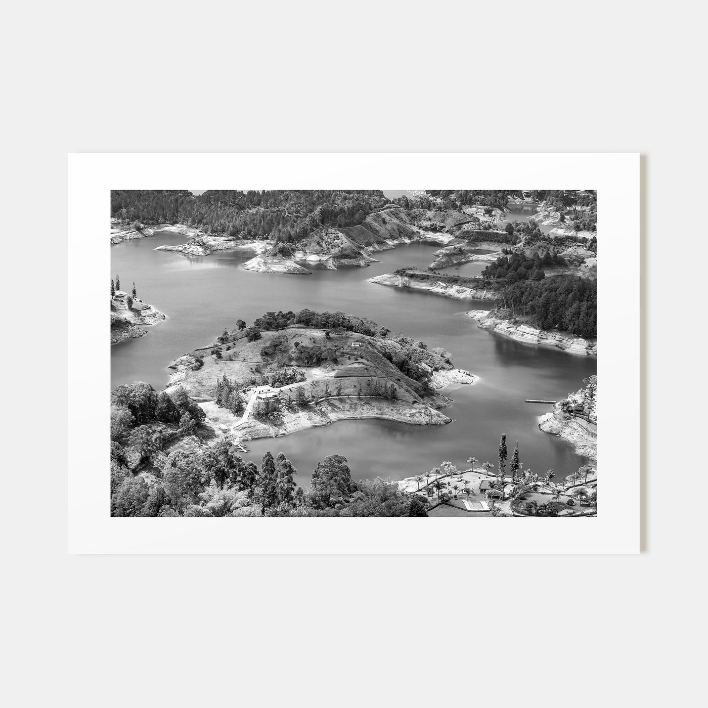 Medellín Landscape B&W Poster