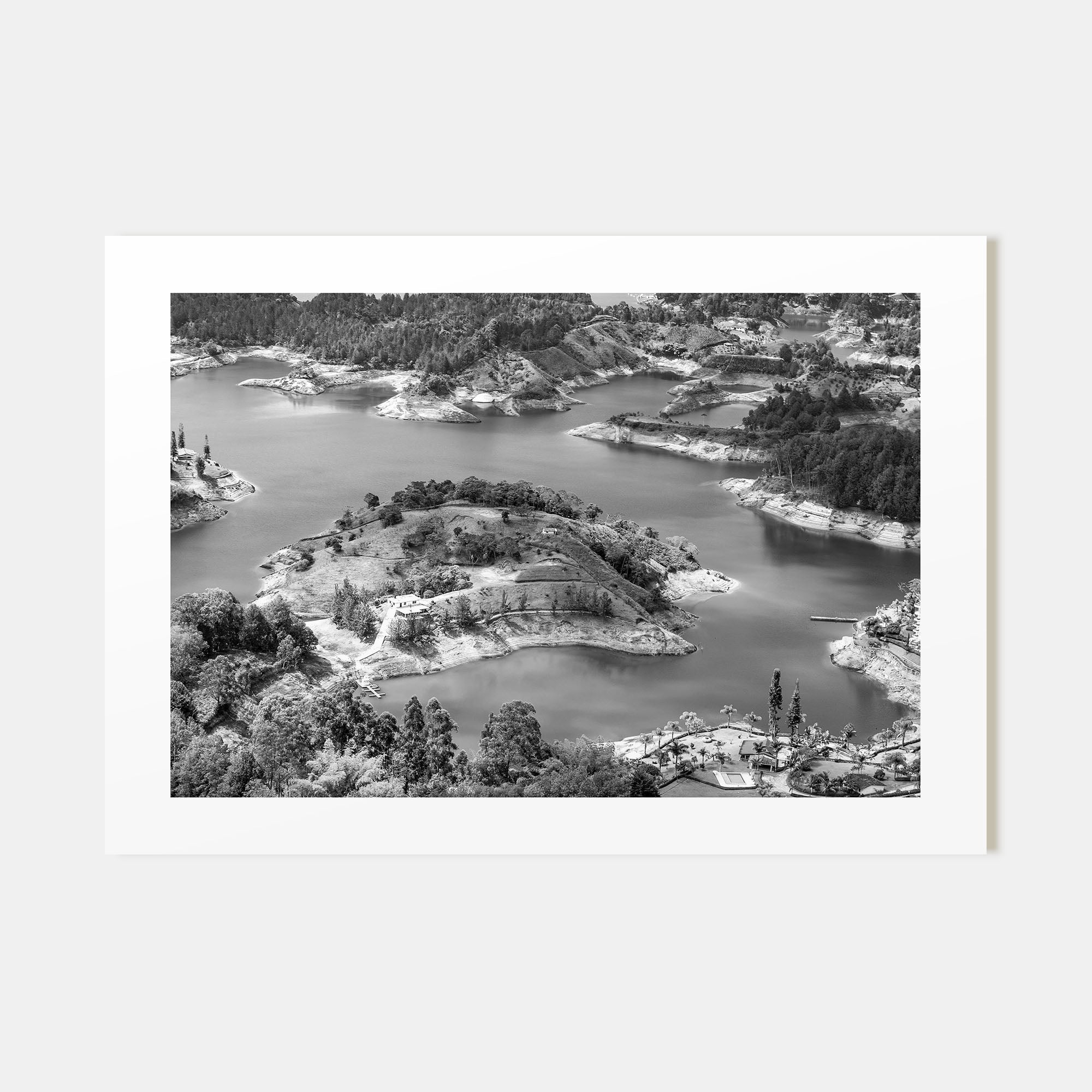 Medellín Landscape B&W Poster