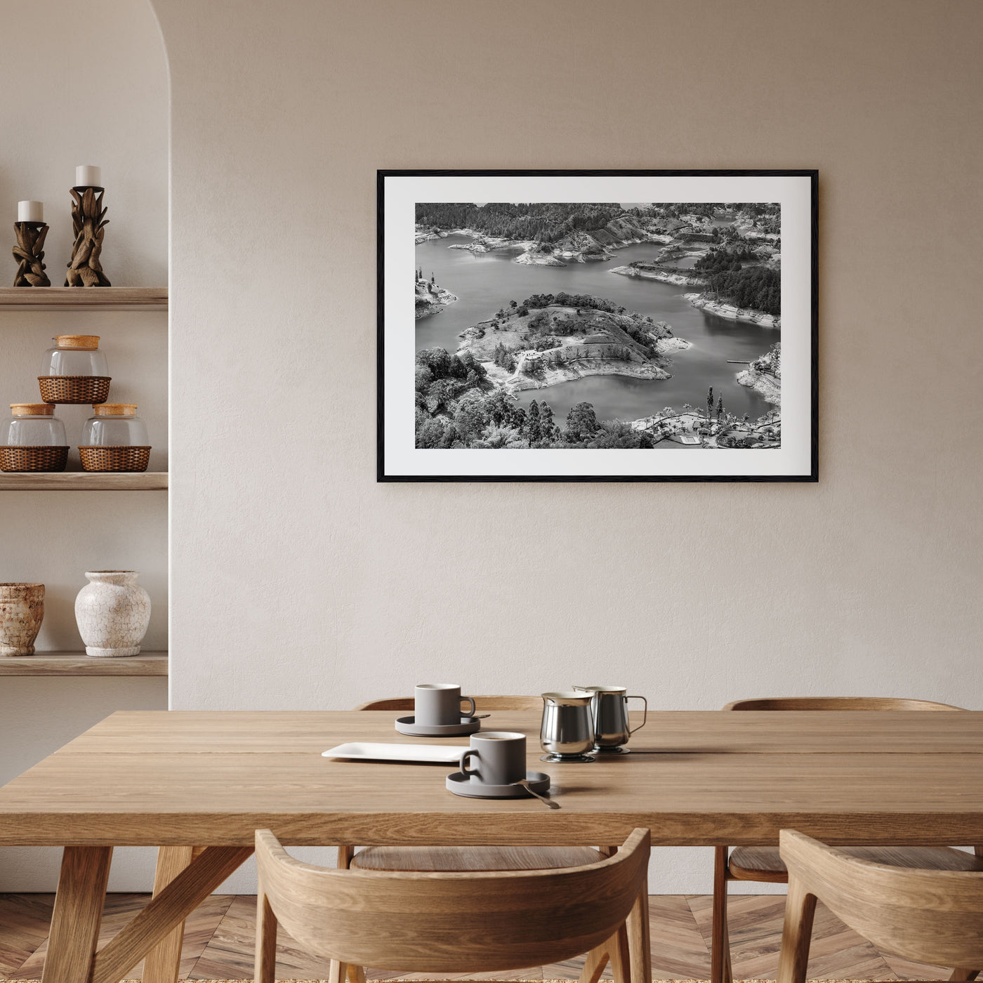 Medellín Landscape B&W Poster