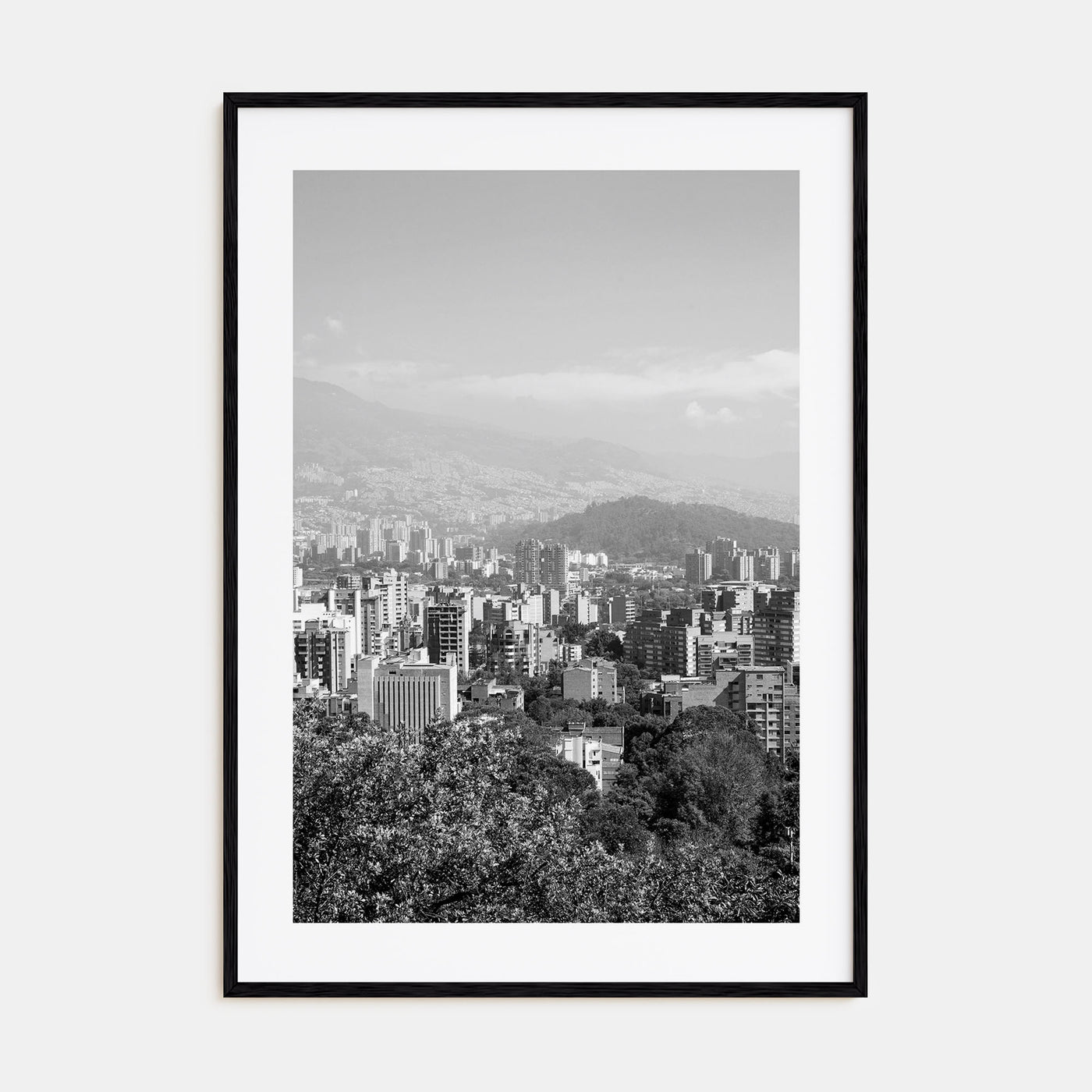 Medellín Photo B&W Poster