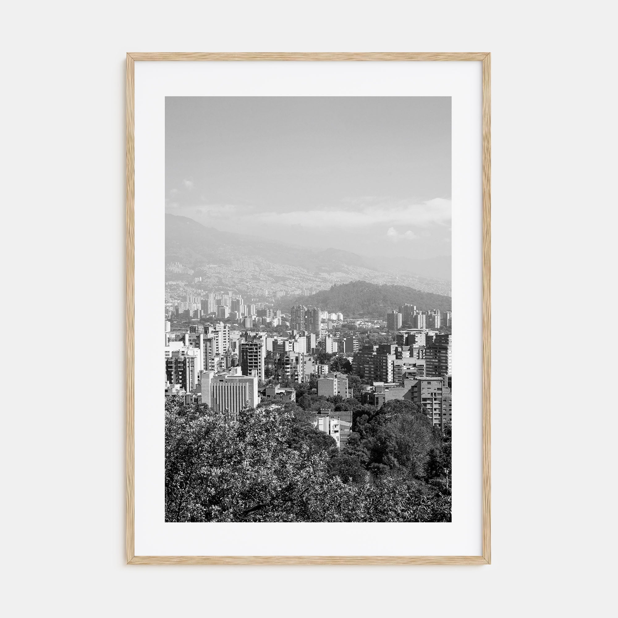 Medellín Photo B&W Poster